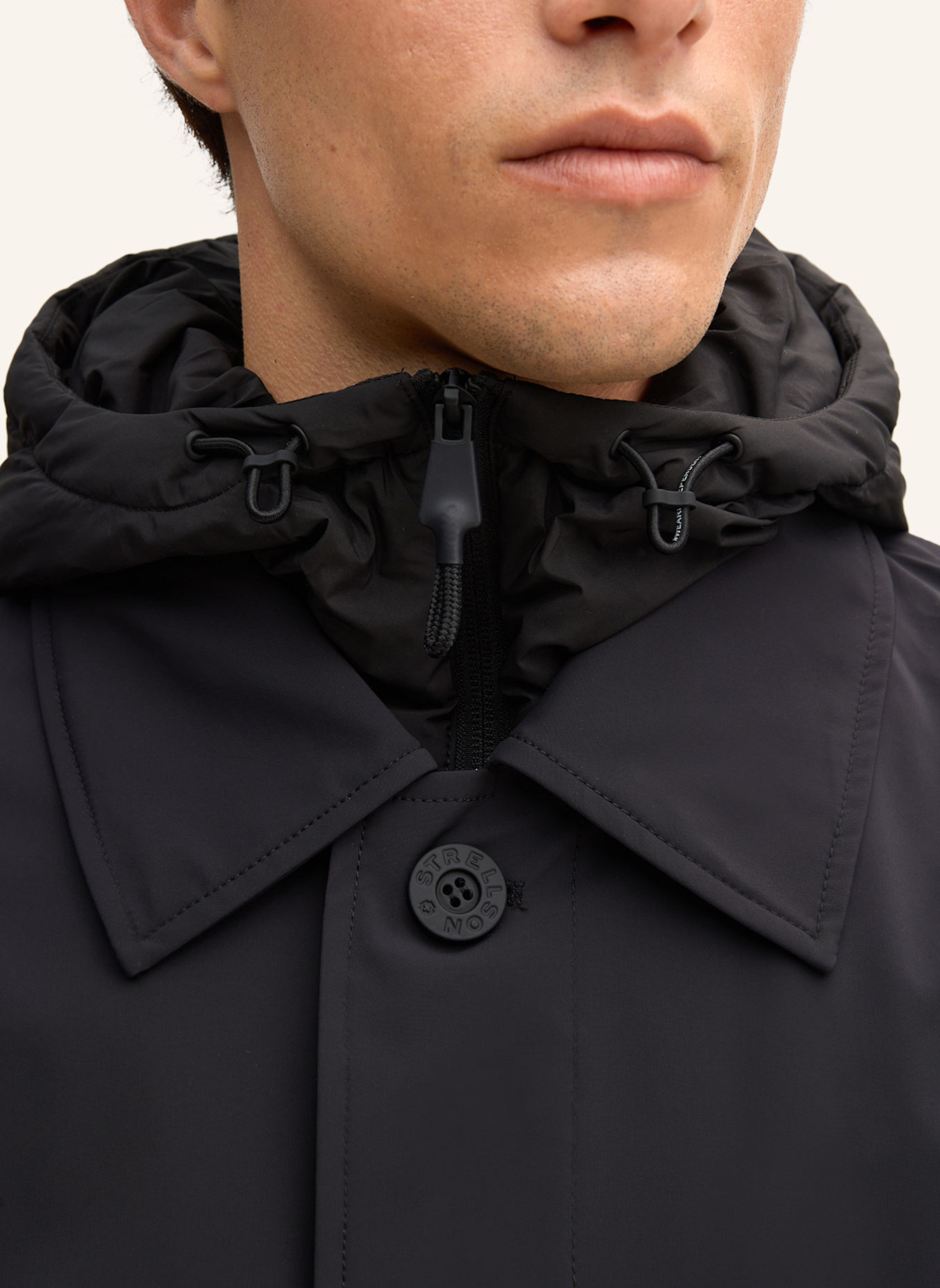 STRELLSON Regenmantel REGENMANTEL: SCHWARZ