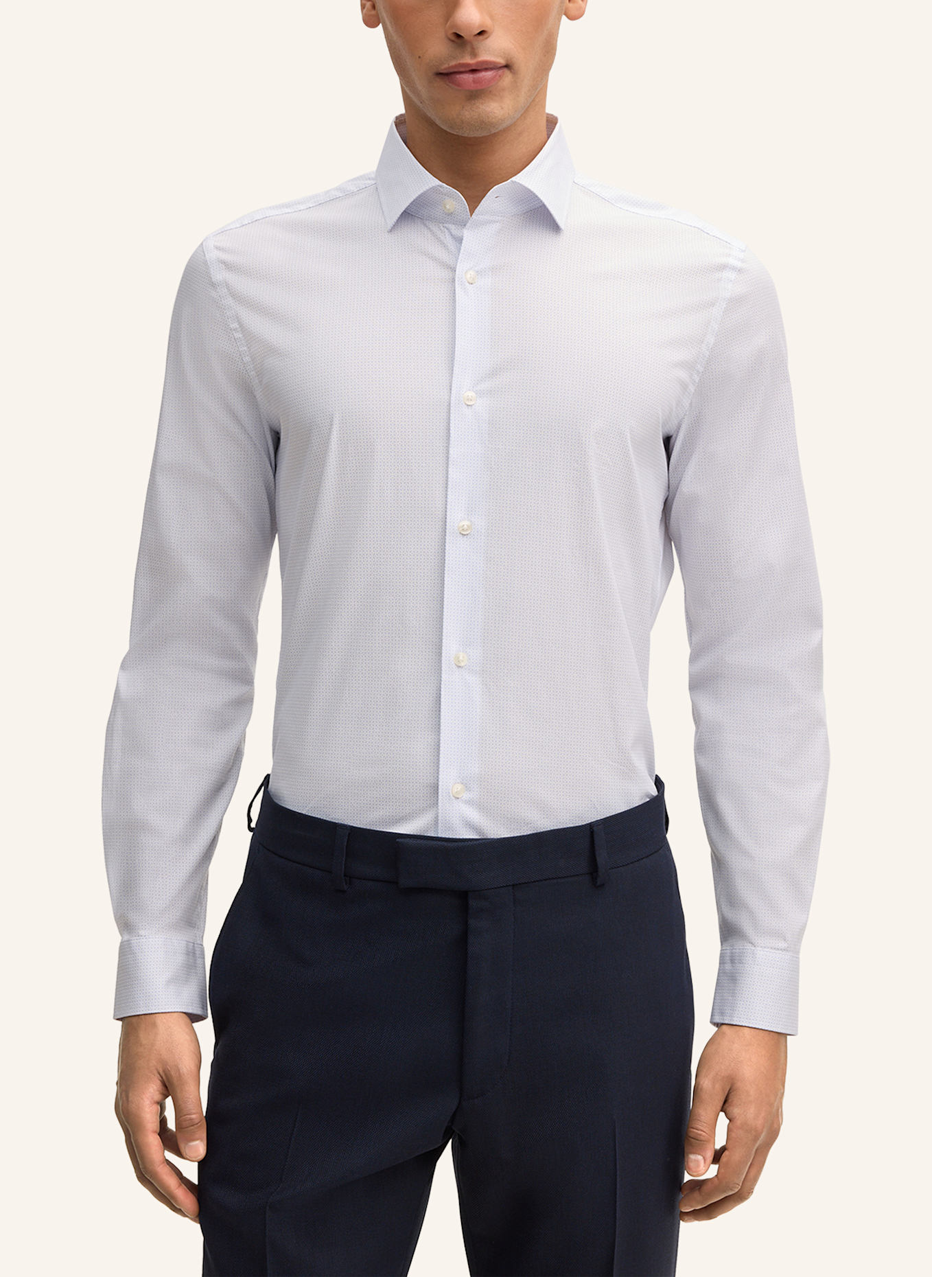 STRELLSON Hemd STAN: WEISS/ HELLBLAU