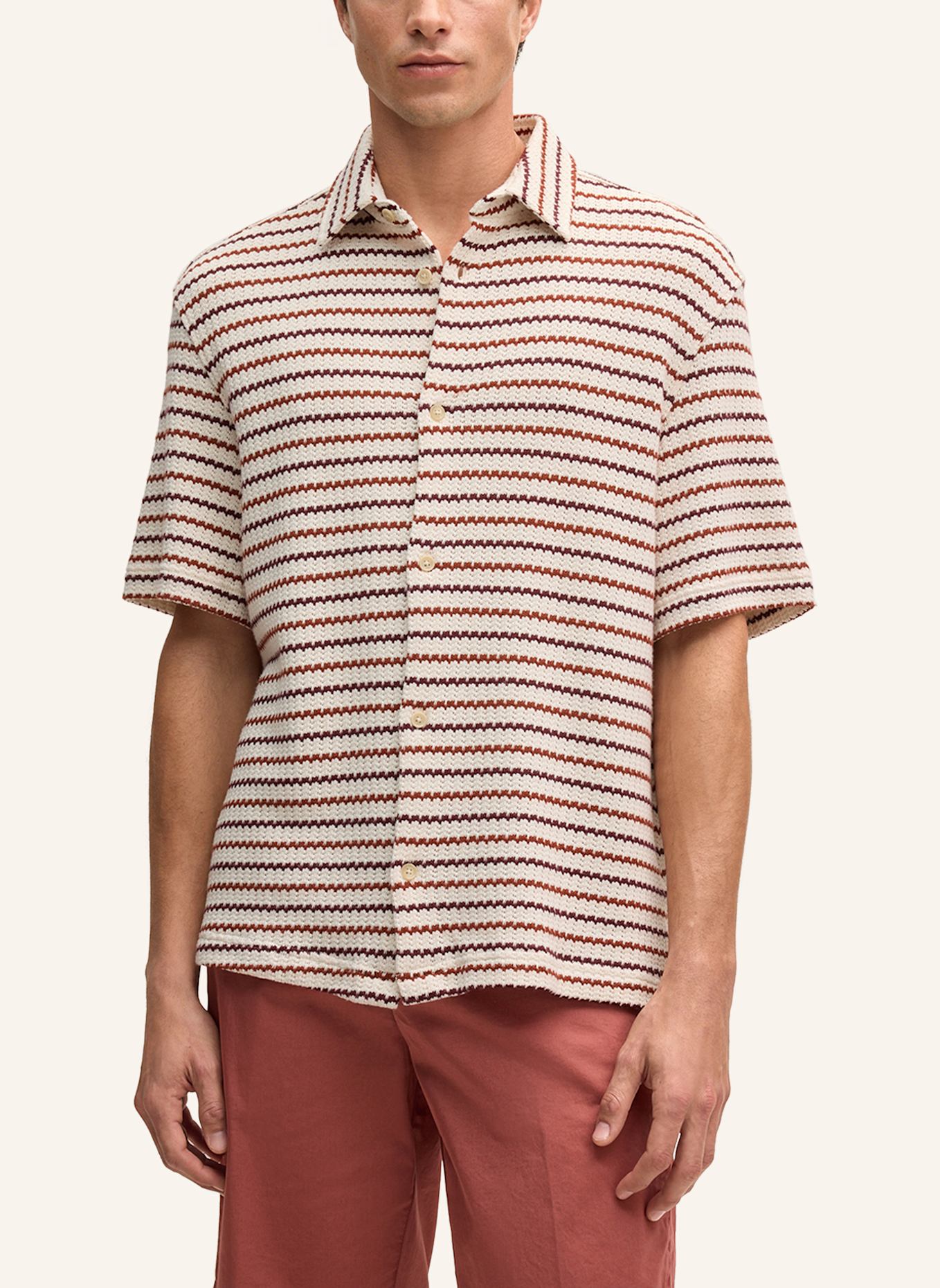 STRELLSON Strickhemd COLIN Regular Fit: BEIGE