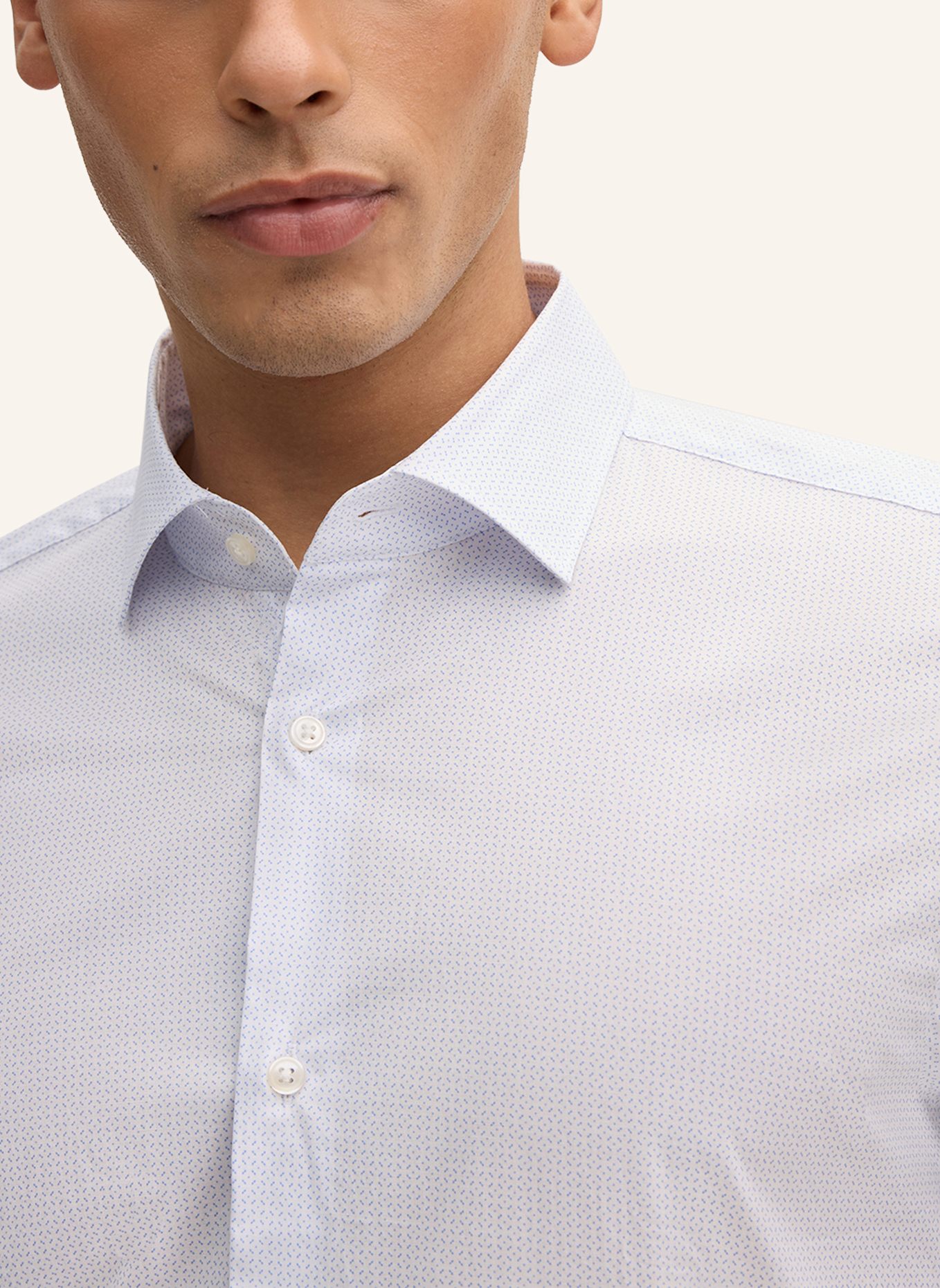 STRELLSON Hemd STAN: WEISS/ HELLBLAU