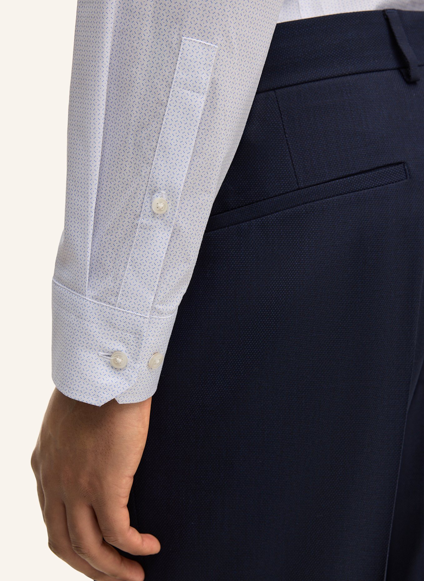 STRELLSON Hemd STAN: WEISS/ HELLBLAU