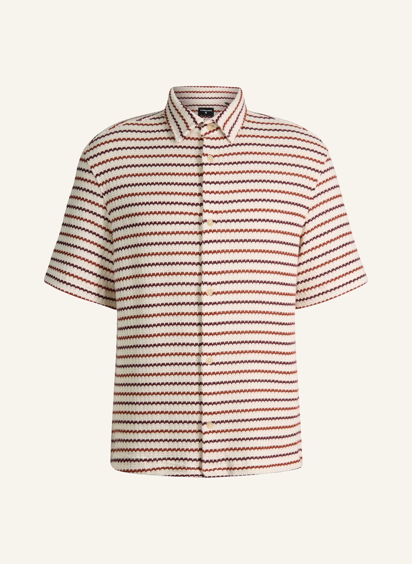 STRELLSON Strickhemd COLIN Regular Fit: BEIGE