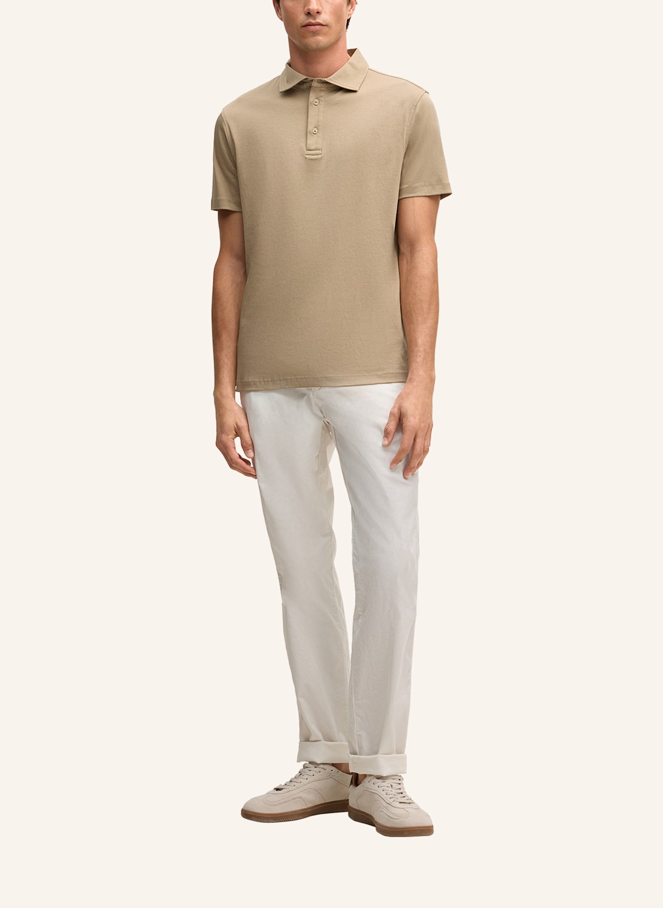 STRELLSON Jersey-Poloshirt PEPE: BEIGE
