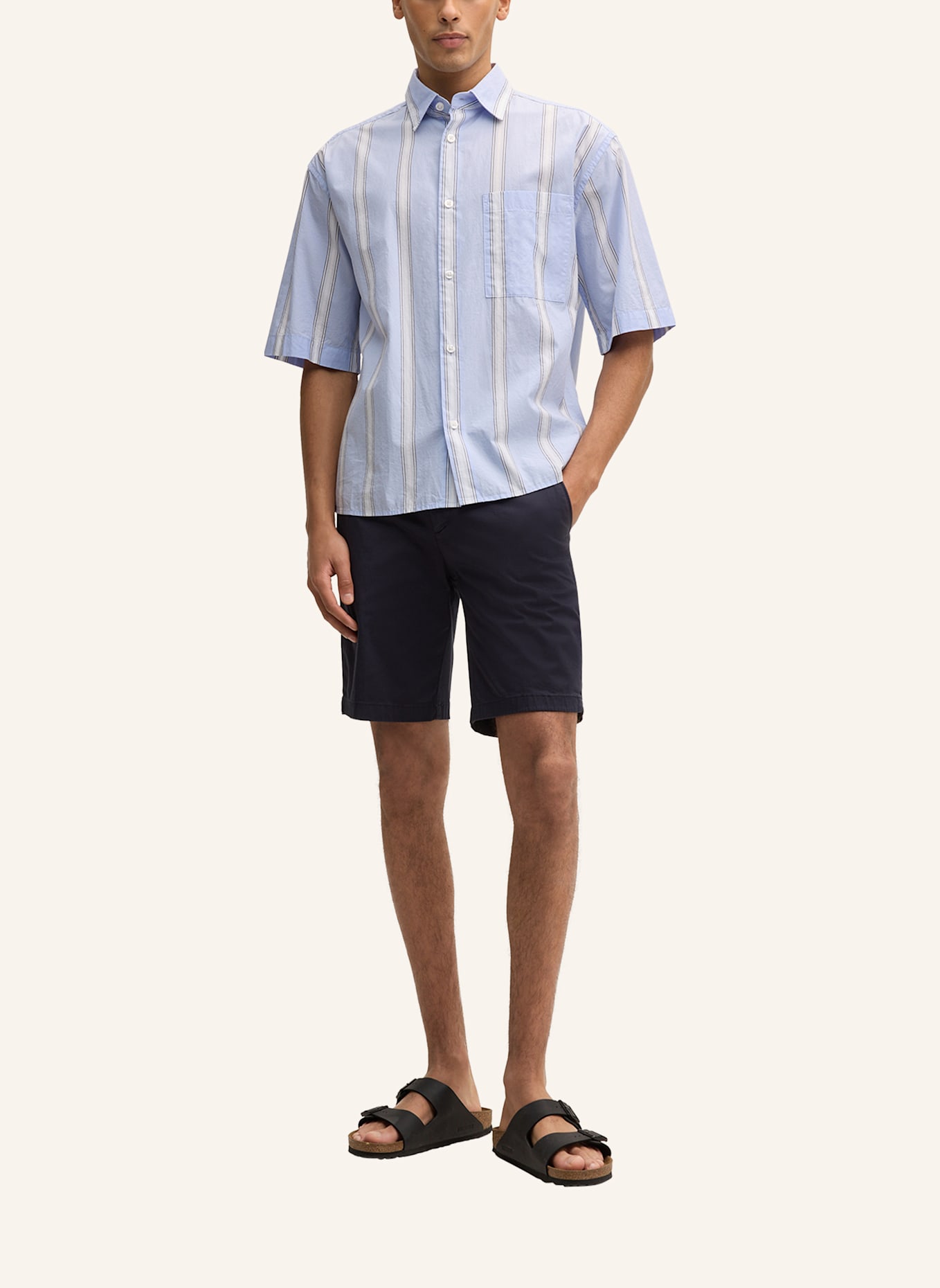 STRELLSON Chino-Shorts CRUSH: DUNKELBLAU
