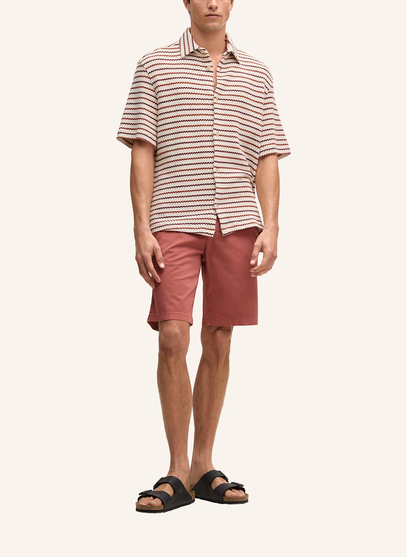STRELLSON Chino-Shorts CRUSH: ROT