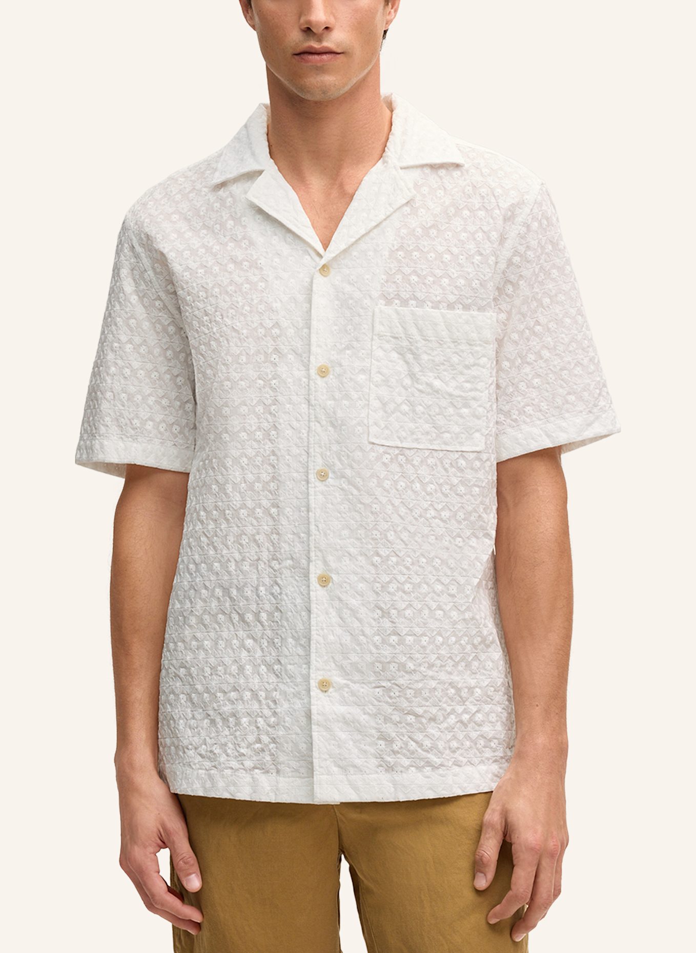 STRELLSON Kurzarm-Hemd CISCON: WEISS