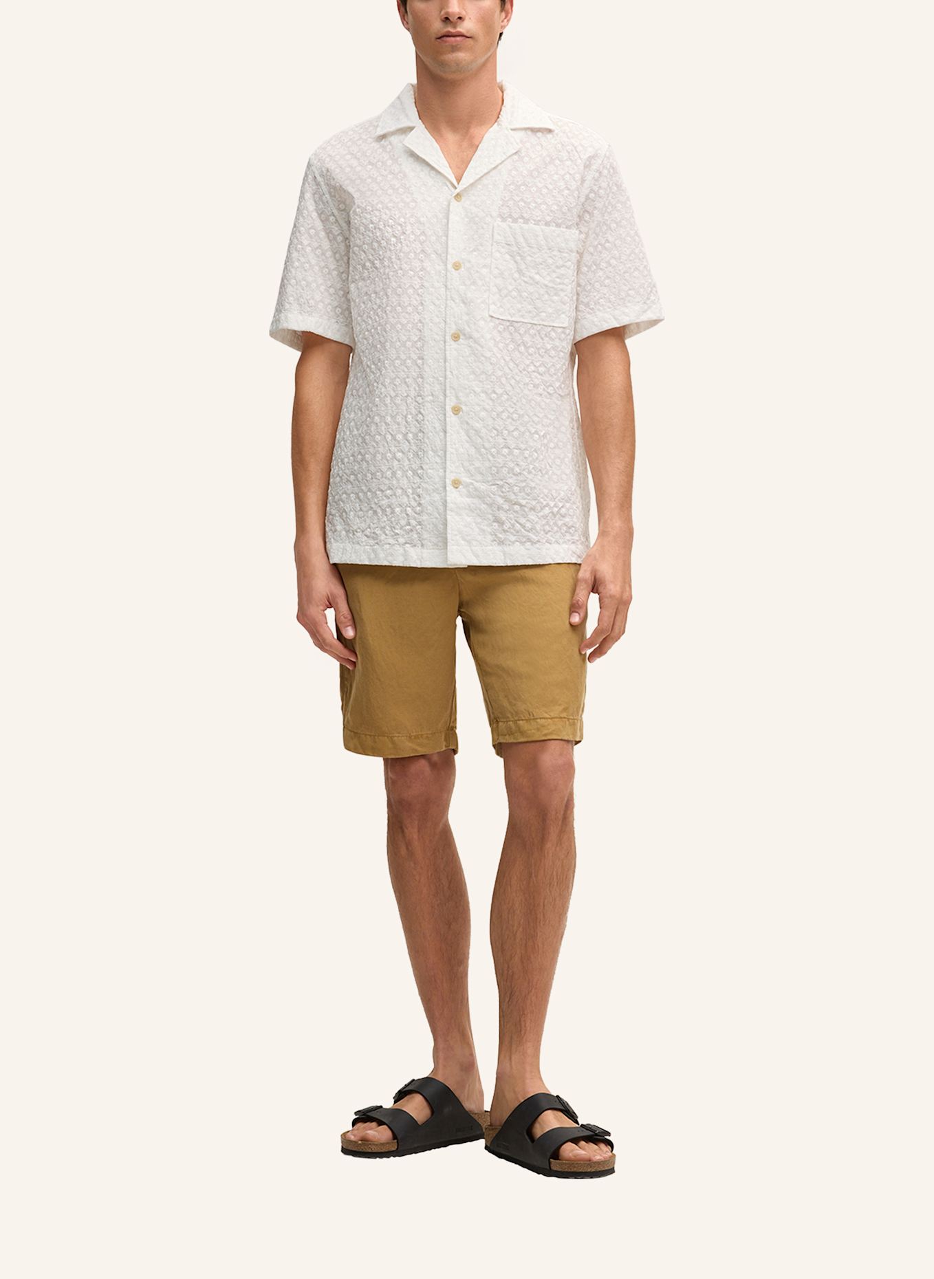 STRELLSON Kurzarm-Hemd CISCON: WEISS