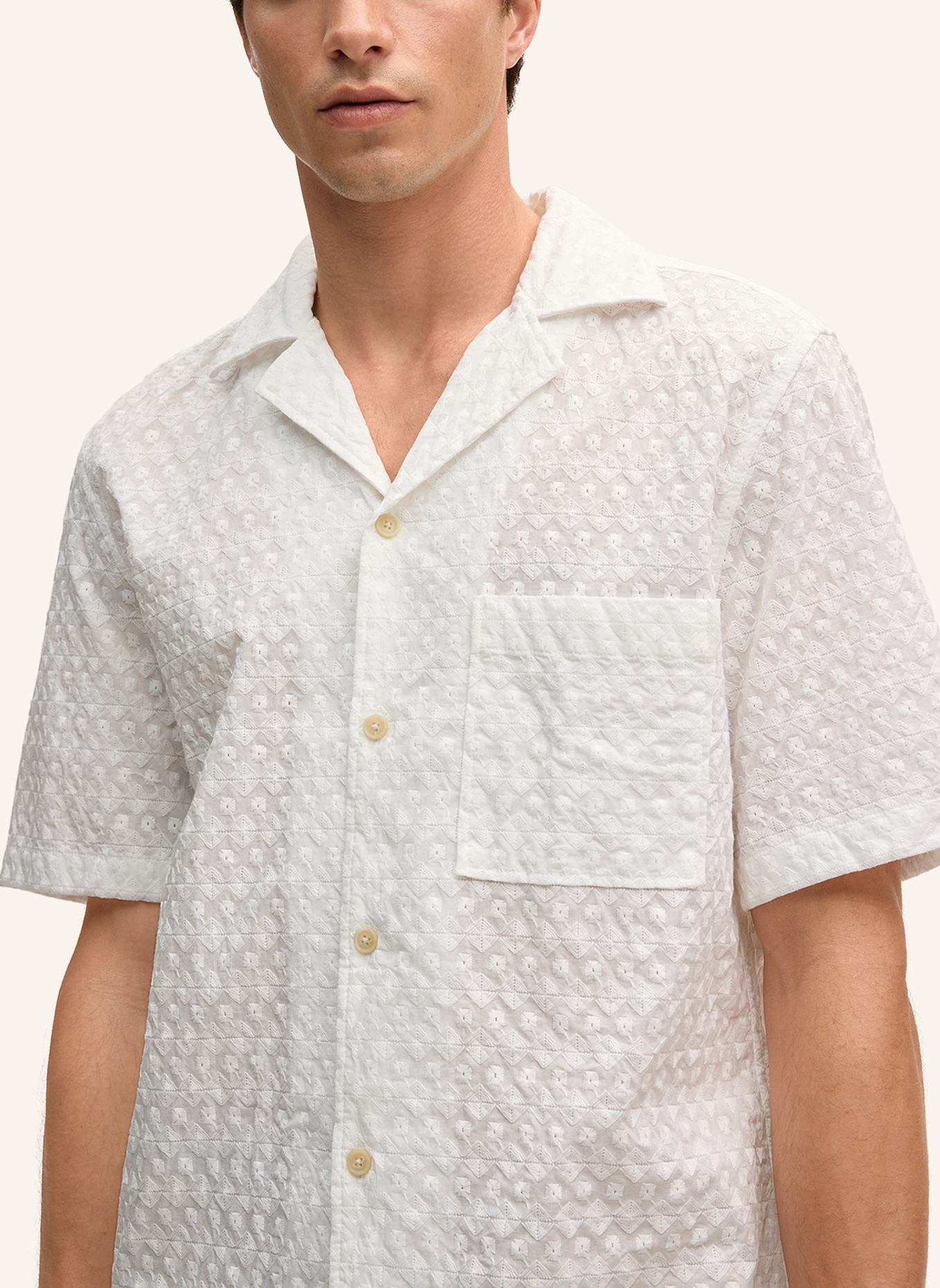 STRELLSON Kurzarm-Hemd CISCON: WEISS