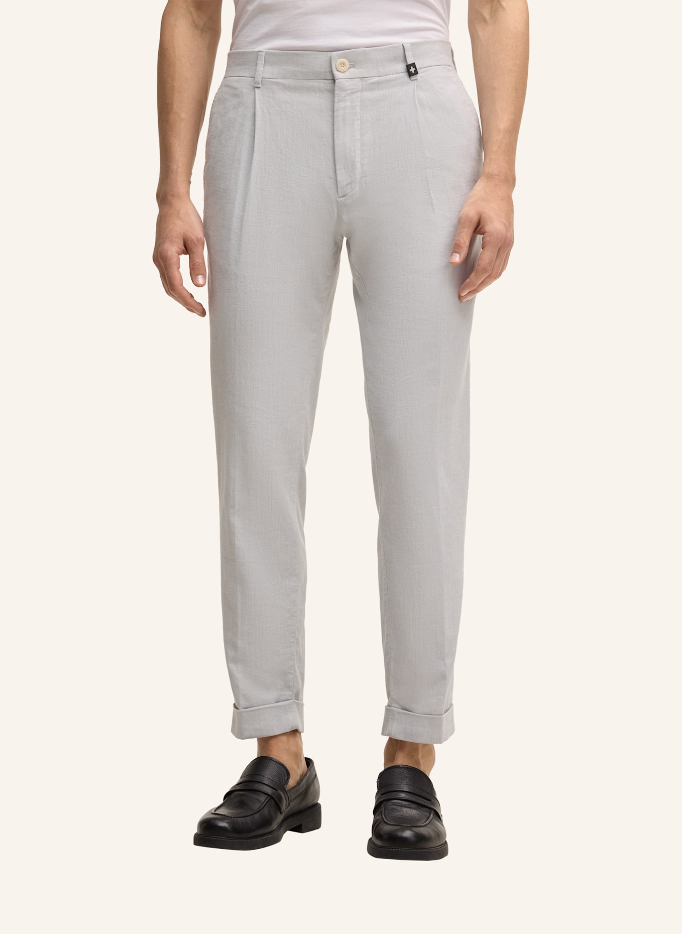 STRELLSON Bundfaltenhose LOUIS: HELLGRAU