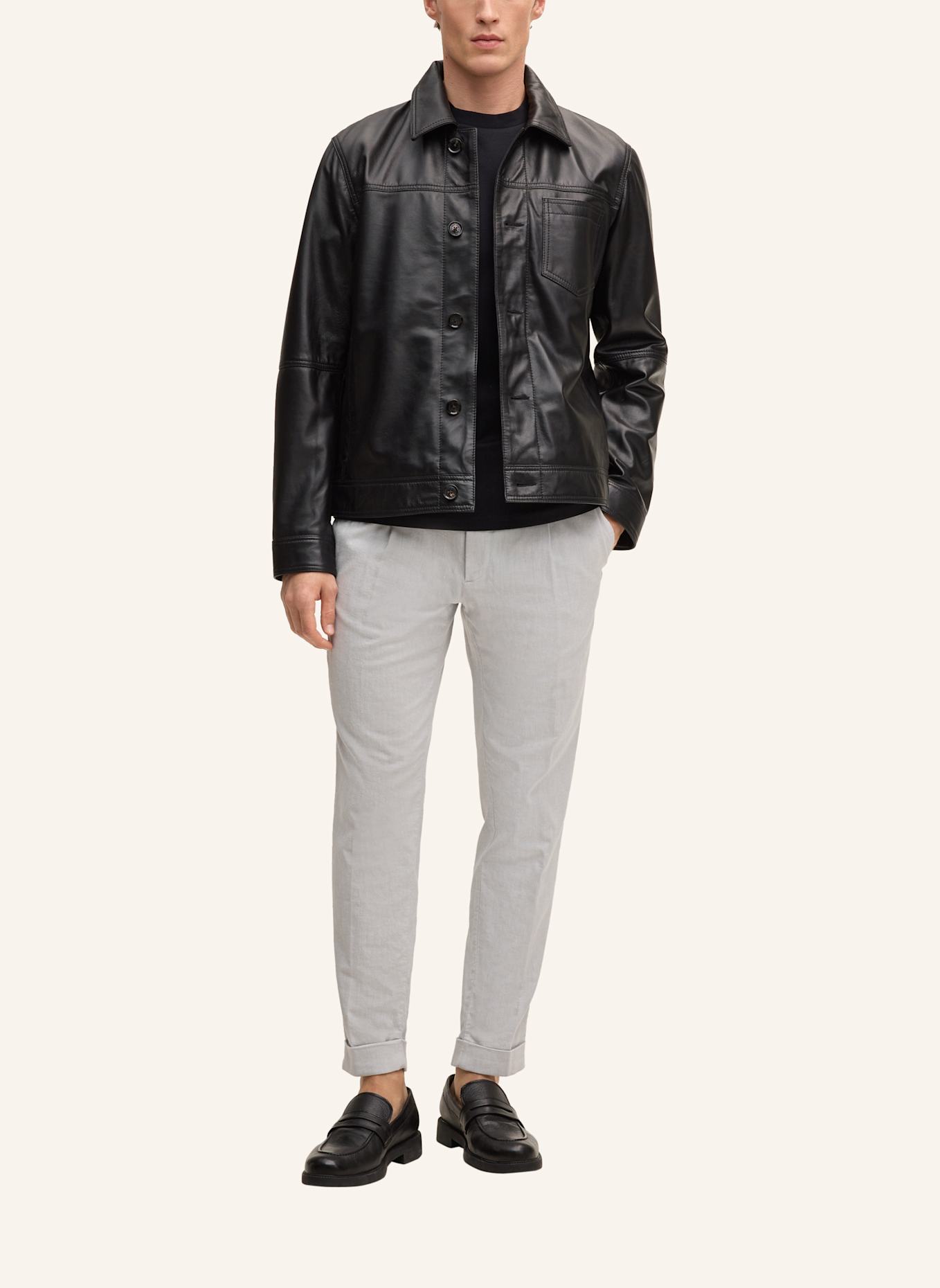 STRELLSON Bundfaltenhose LOUIS: HELLGRAU