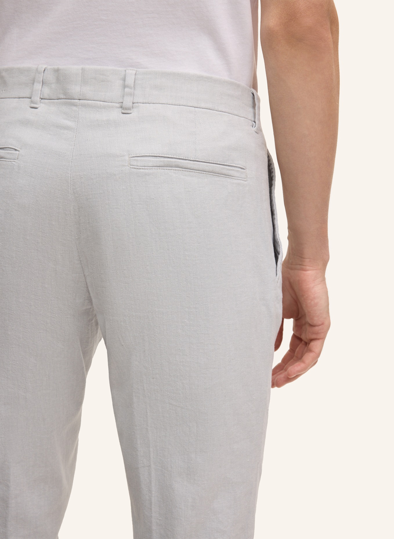 STRELLSON Bundfaltenhose LOUIS: HELLGRAU