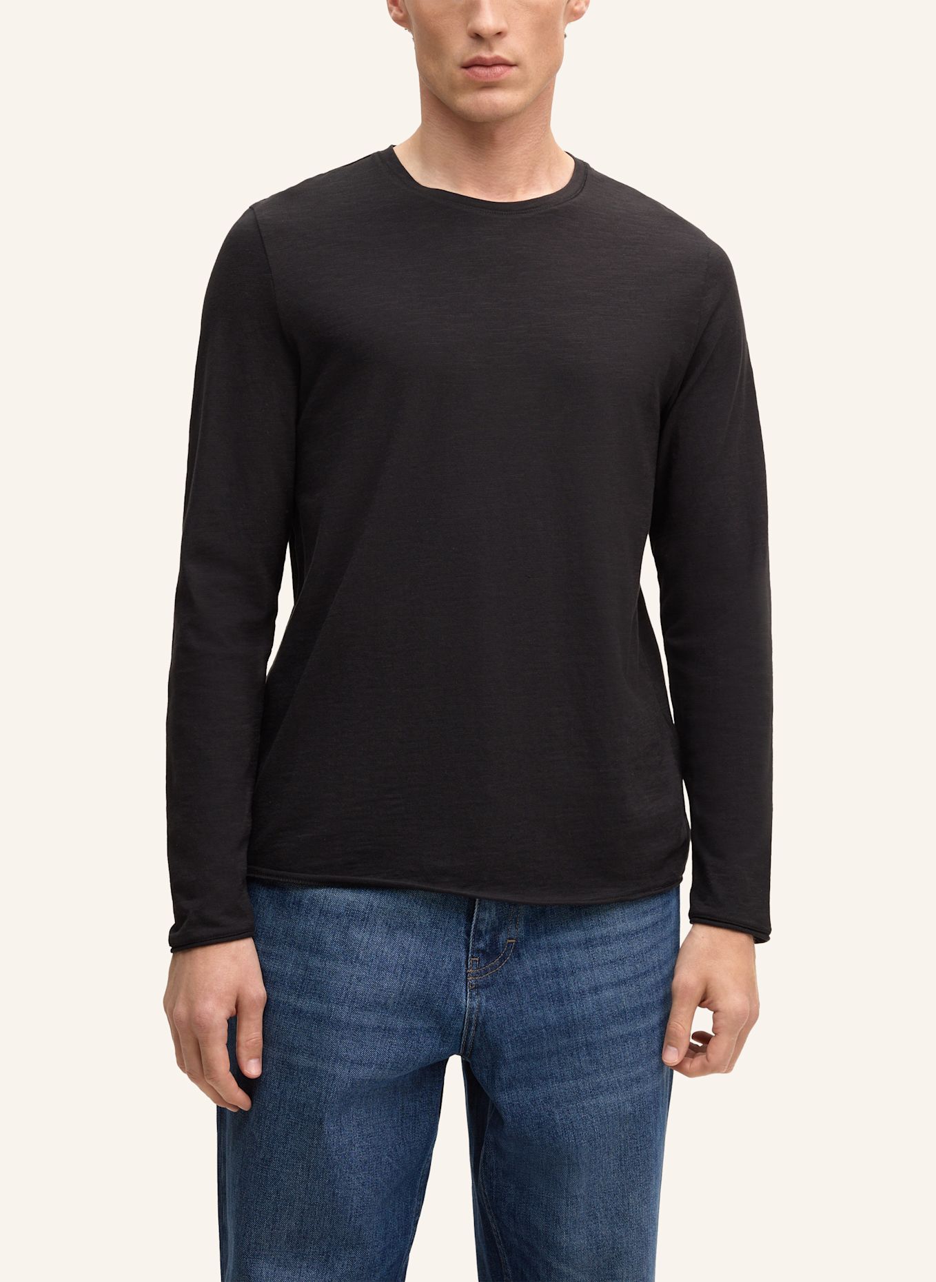 STRELLSON Longsleeve COLIN: SCHWARZ