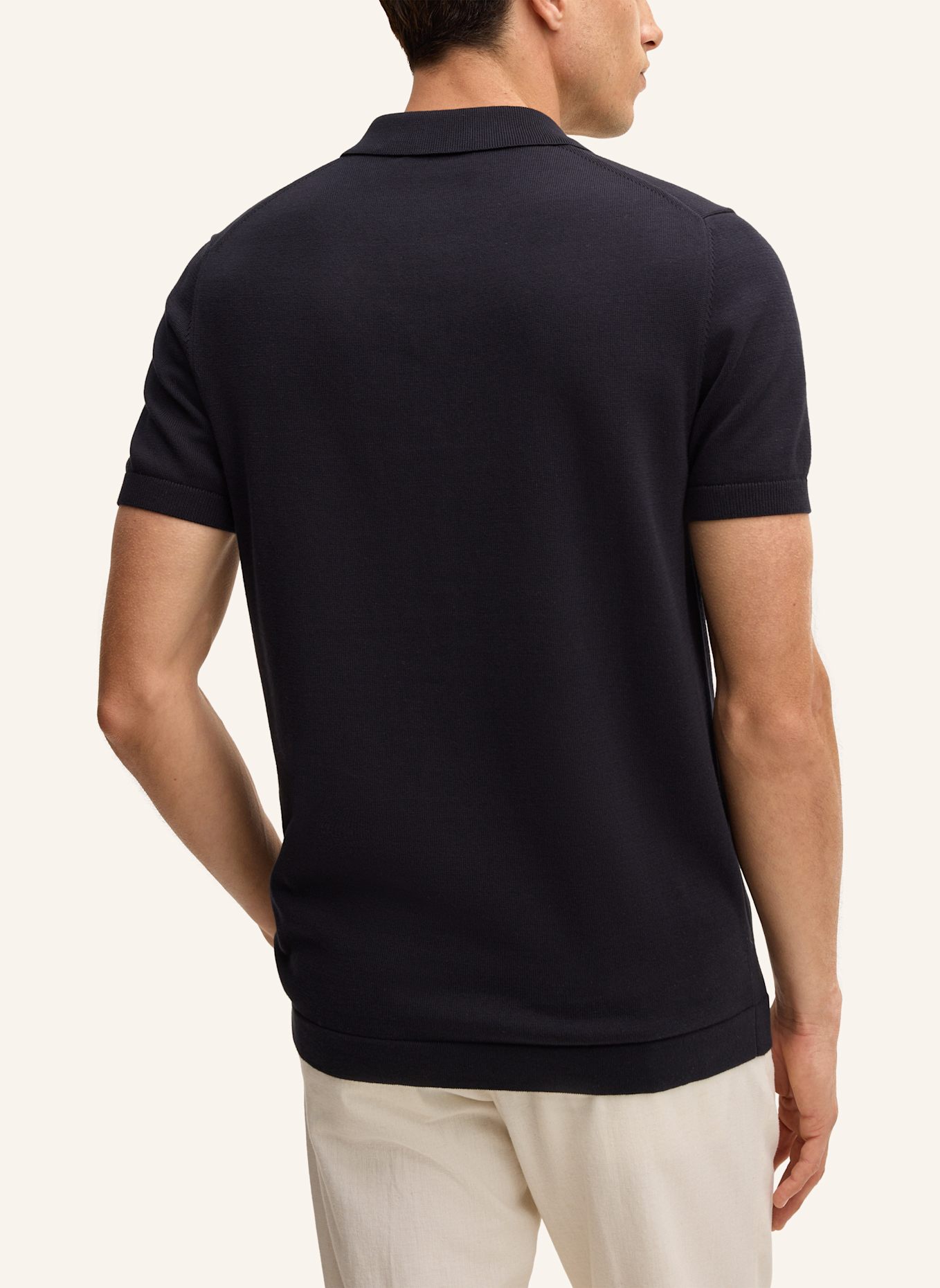 STRELLSON Zip-Poloshirt VINCENT: DUNKELBLAU