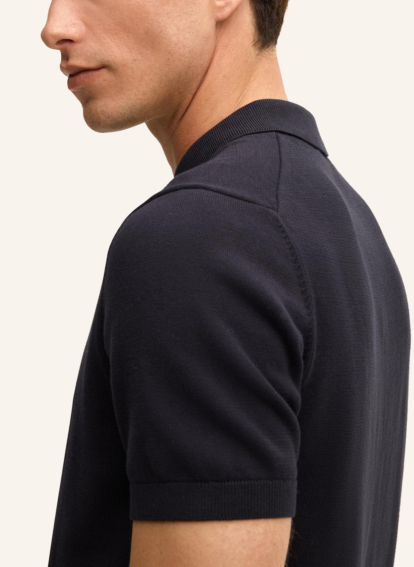 STRELLSON Zip-Poloshirt VINCENT: DUNKELBLAU