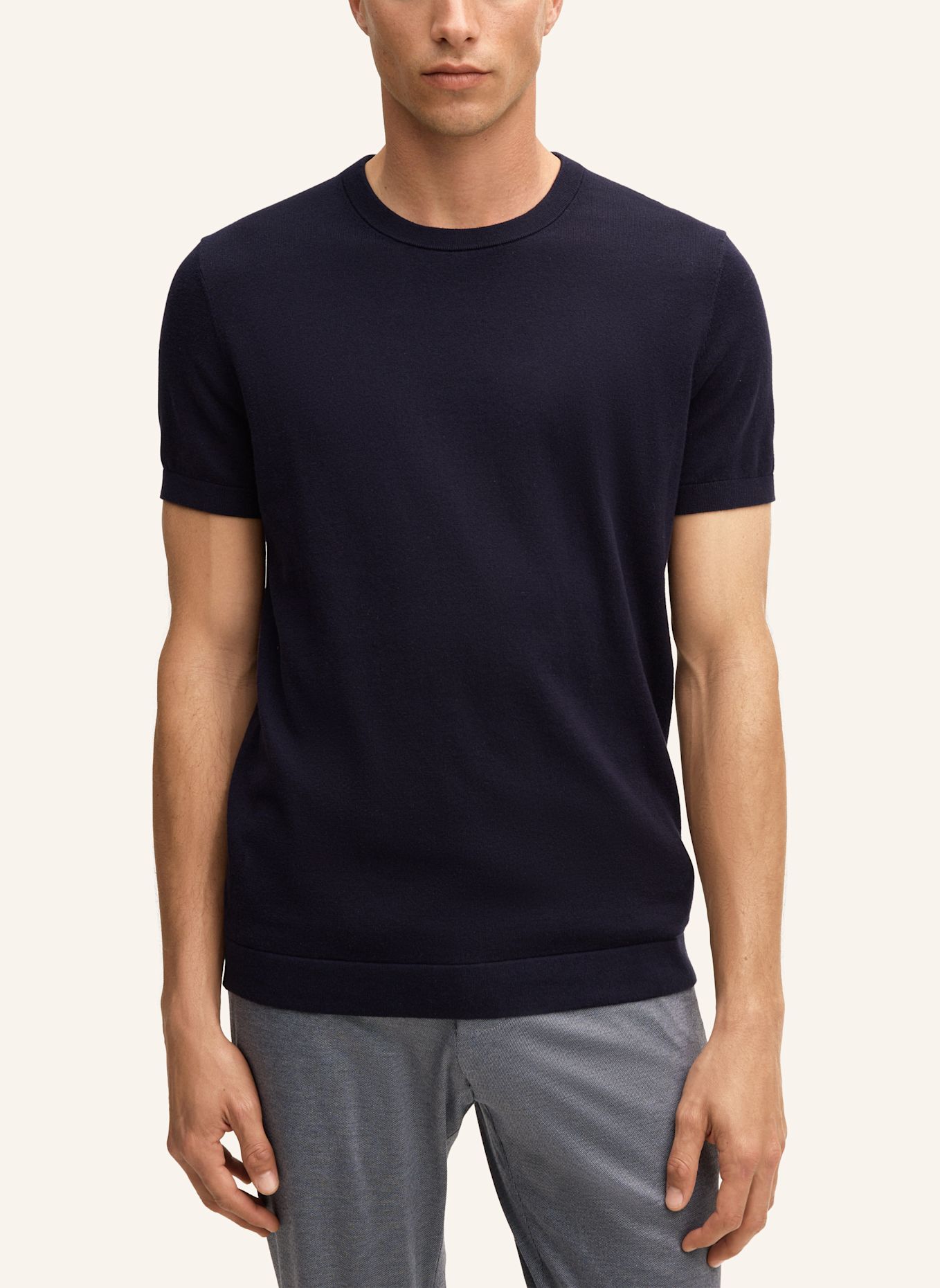 STRELLSON Strickshirt ROBAS: DUNKELBLAU