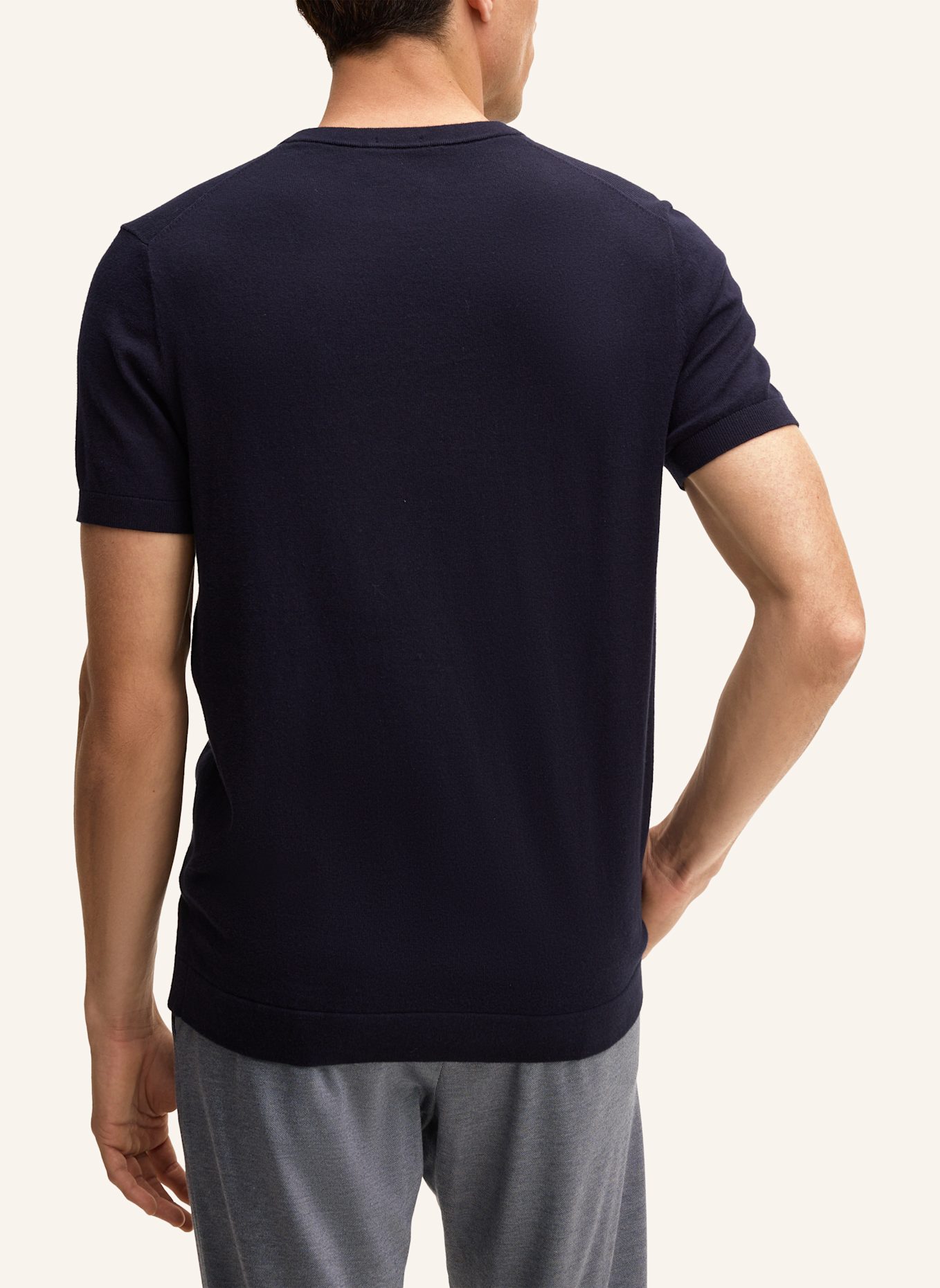 STRELLSON Strickshirt ROBAS: DUNKELBLAU