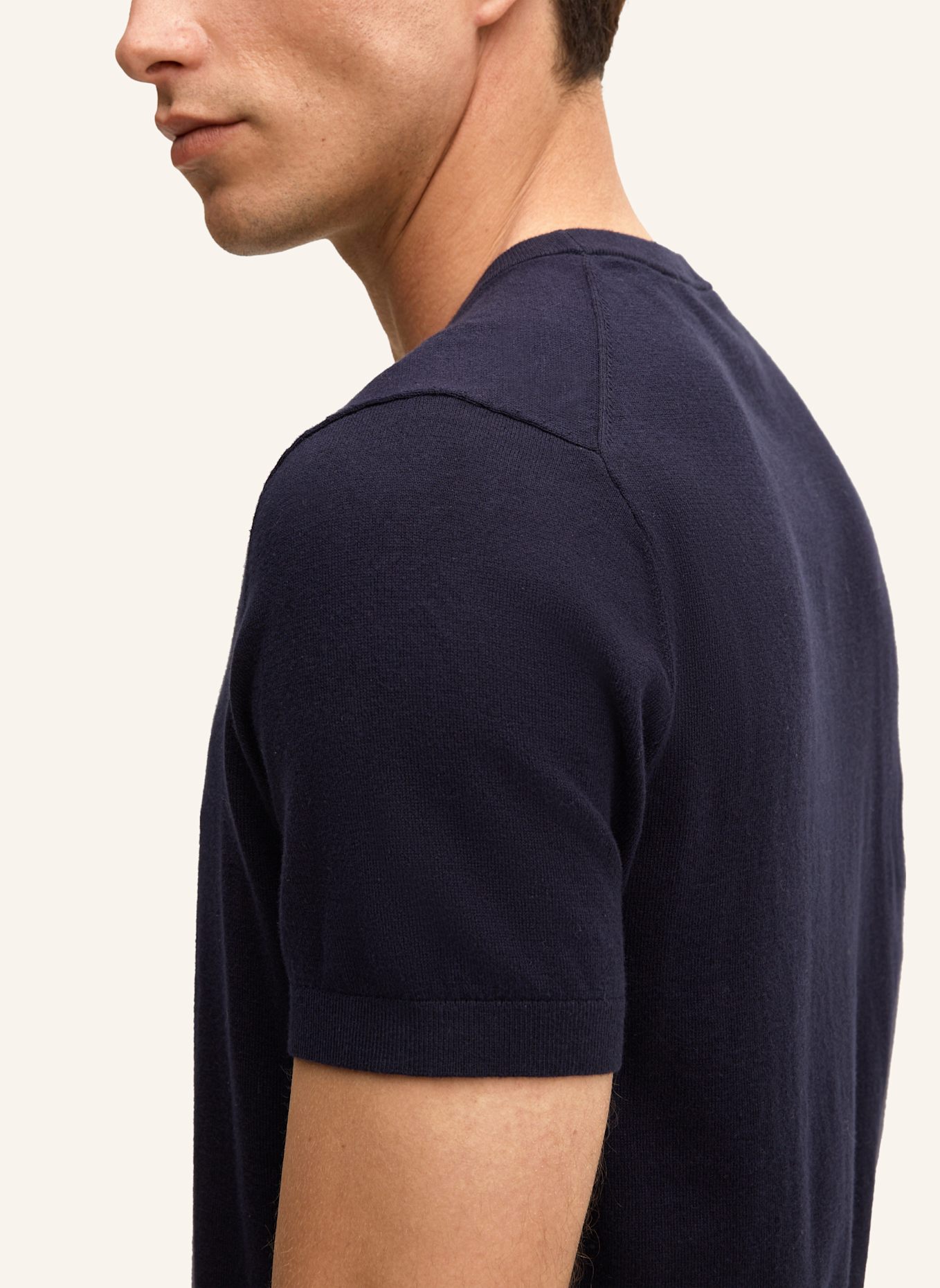 STRELLSON Strickshirt ROBAS: DUNKELBLAU