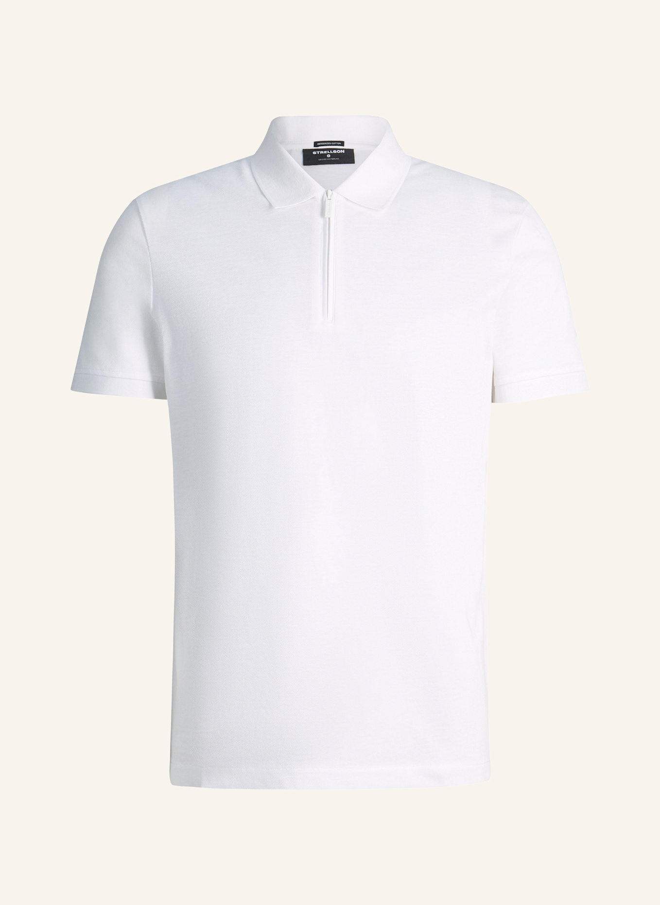 STRELLSON Zip-Poloshirt PIRO: WEISS