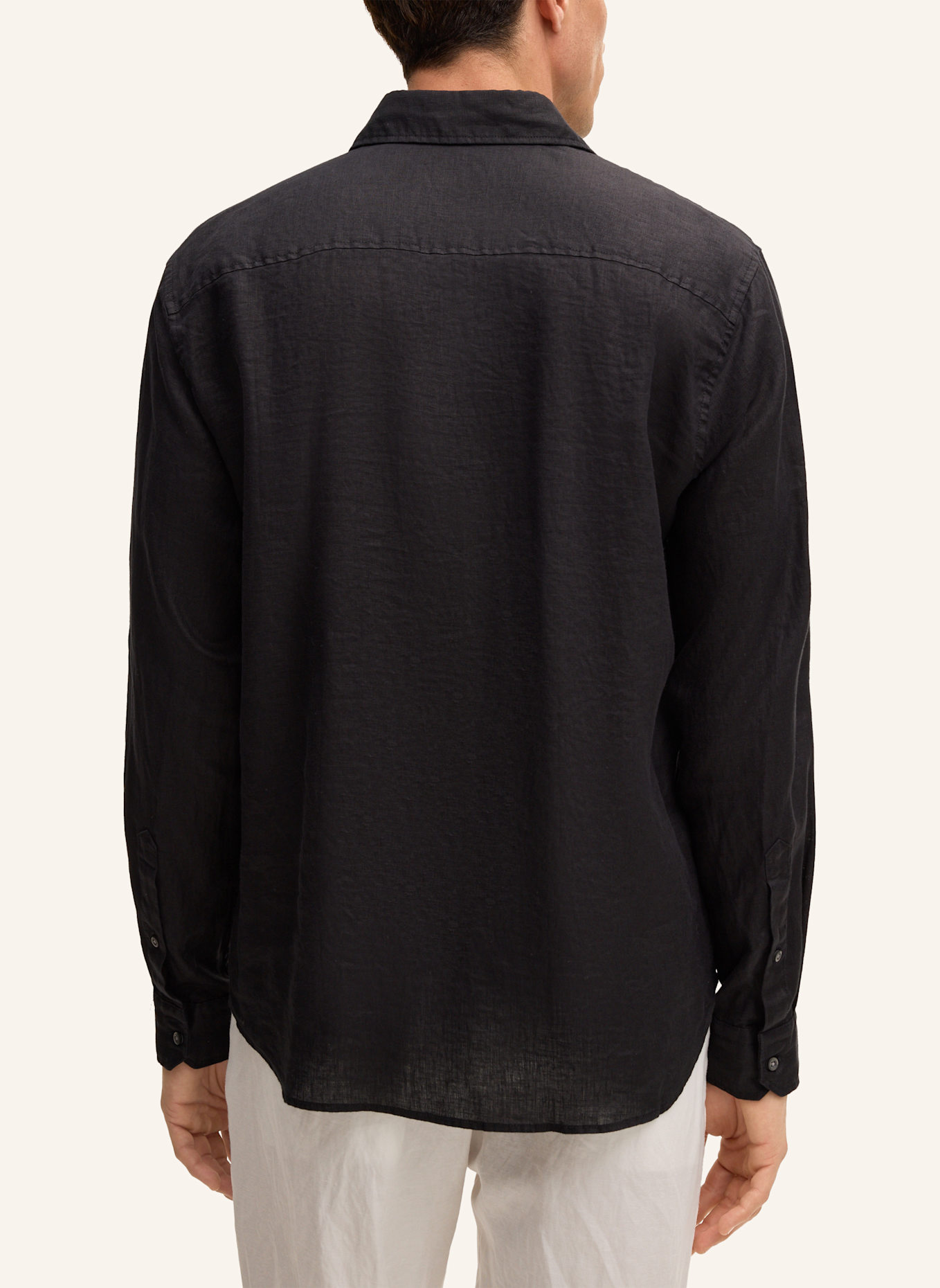 STRELLSON Leinenhemd CEASAR Slim Fit: SCHWARZ