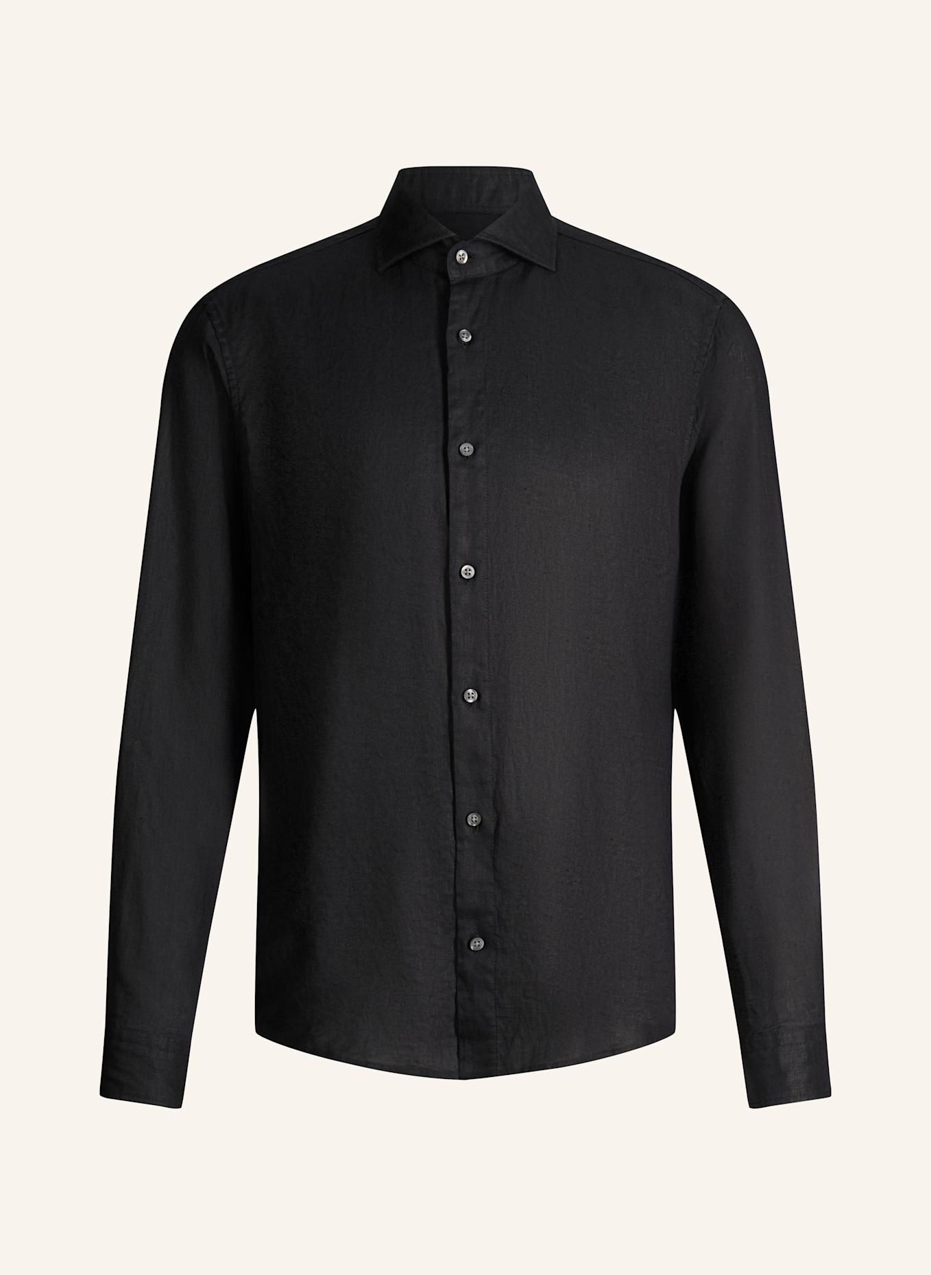 STRELLSON Leinenhemd CEASAR Slim Fit: SCHWARZ