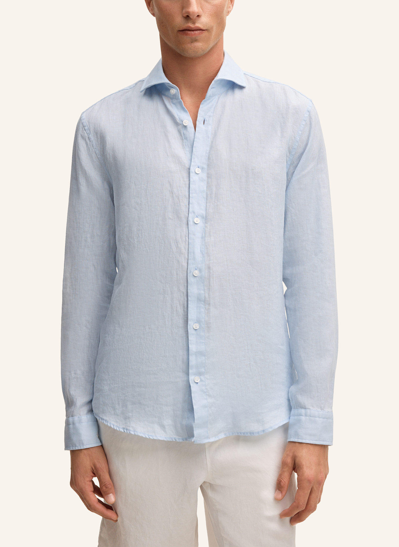 STRELLSON Leinenhemd CEASAR Slim Fit: HELLBLAU