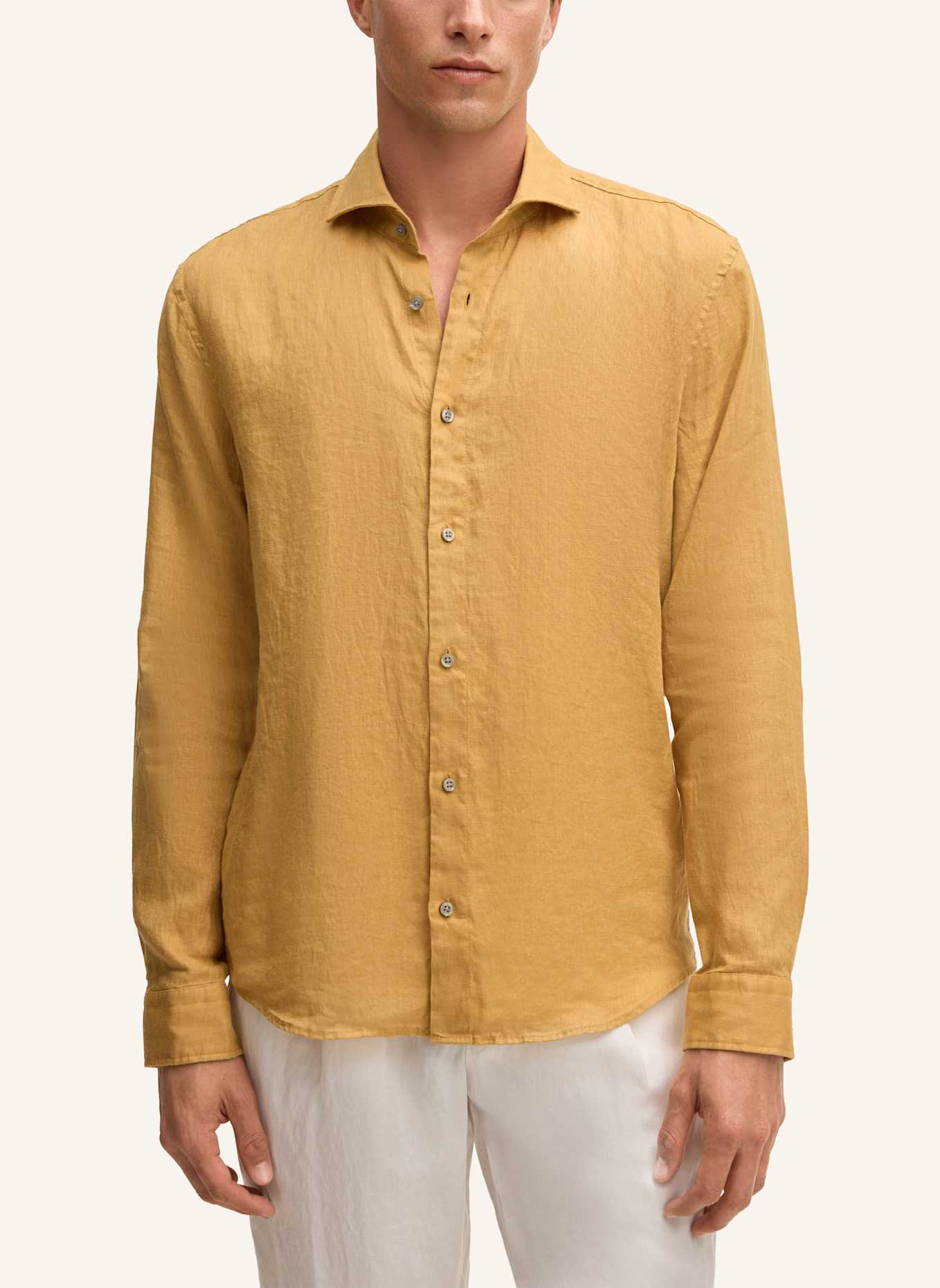 STRELLSON Leinenhemd CEASAR Slim Fit: GELB