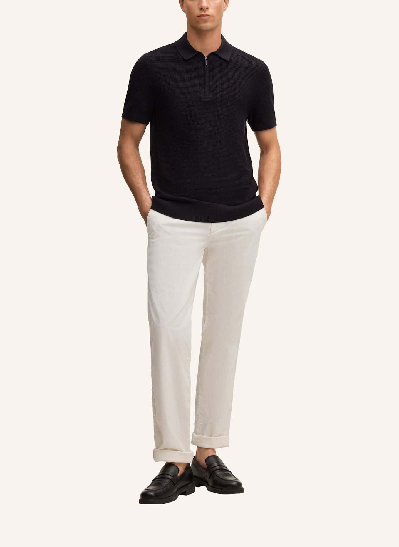 STRELLSON Poloshirt ROBAS: SCHWARZ