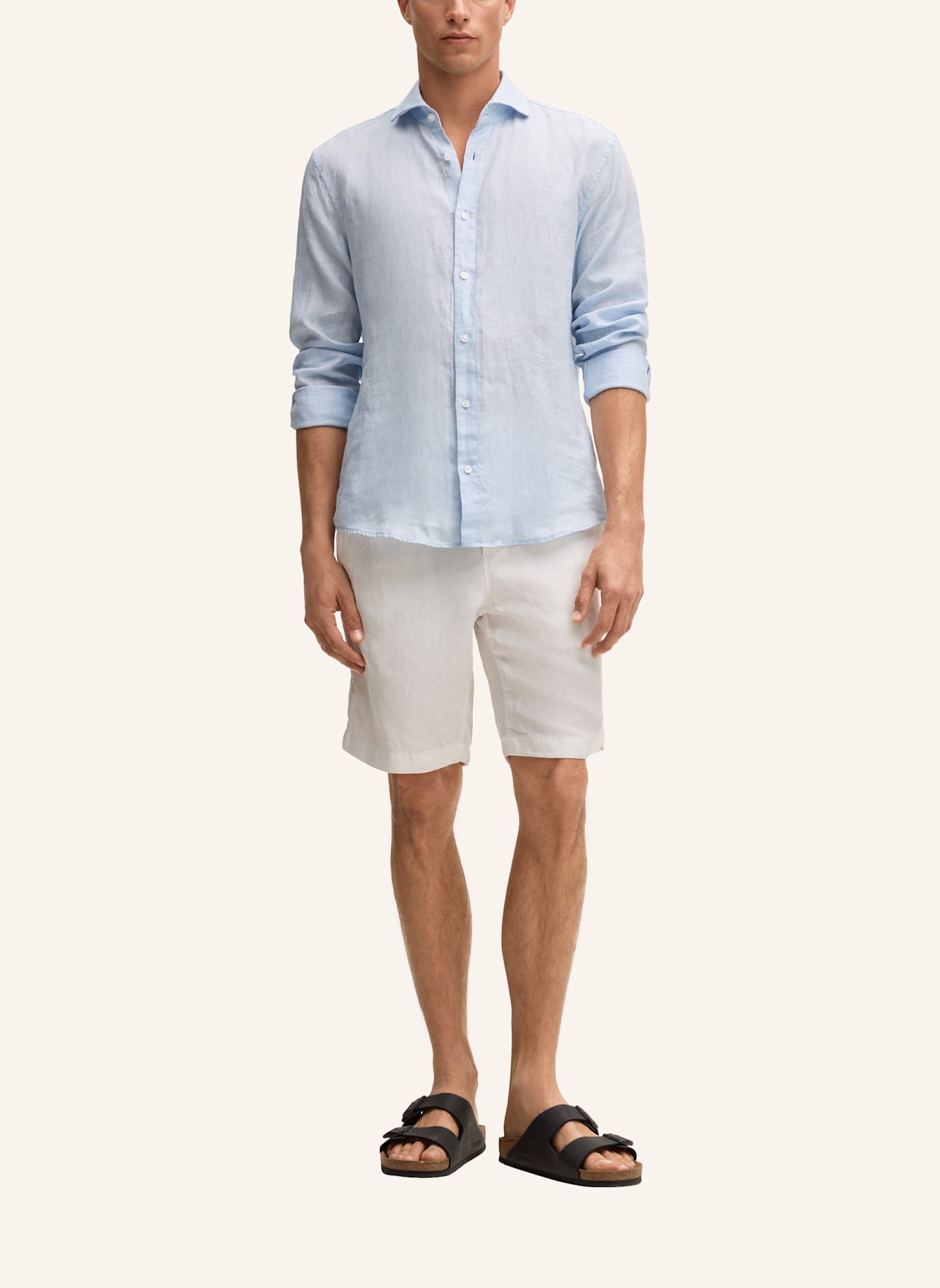 STRELLSON Leinenhemd CEASAR Slim Fit: HELLBLAU