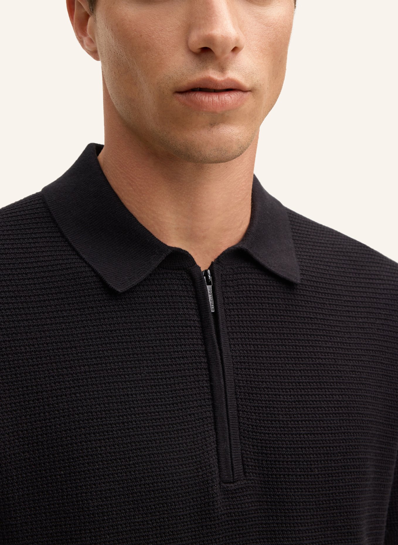 STRELLSON Poloshirt ROBAS: SCHWARZ