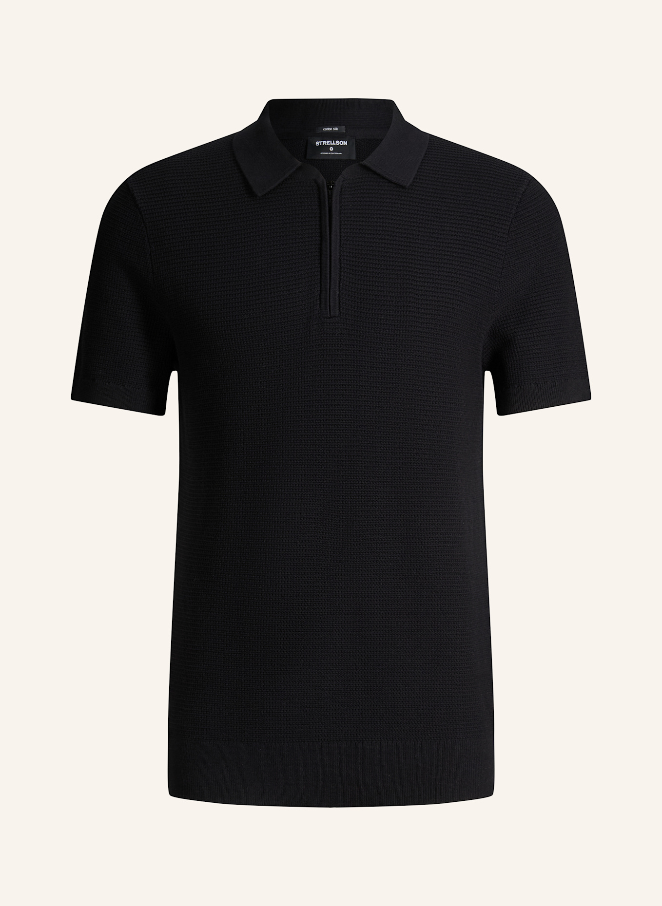 STRELLSON Poloshirt ROBAS: SCHWARZ