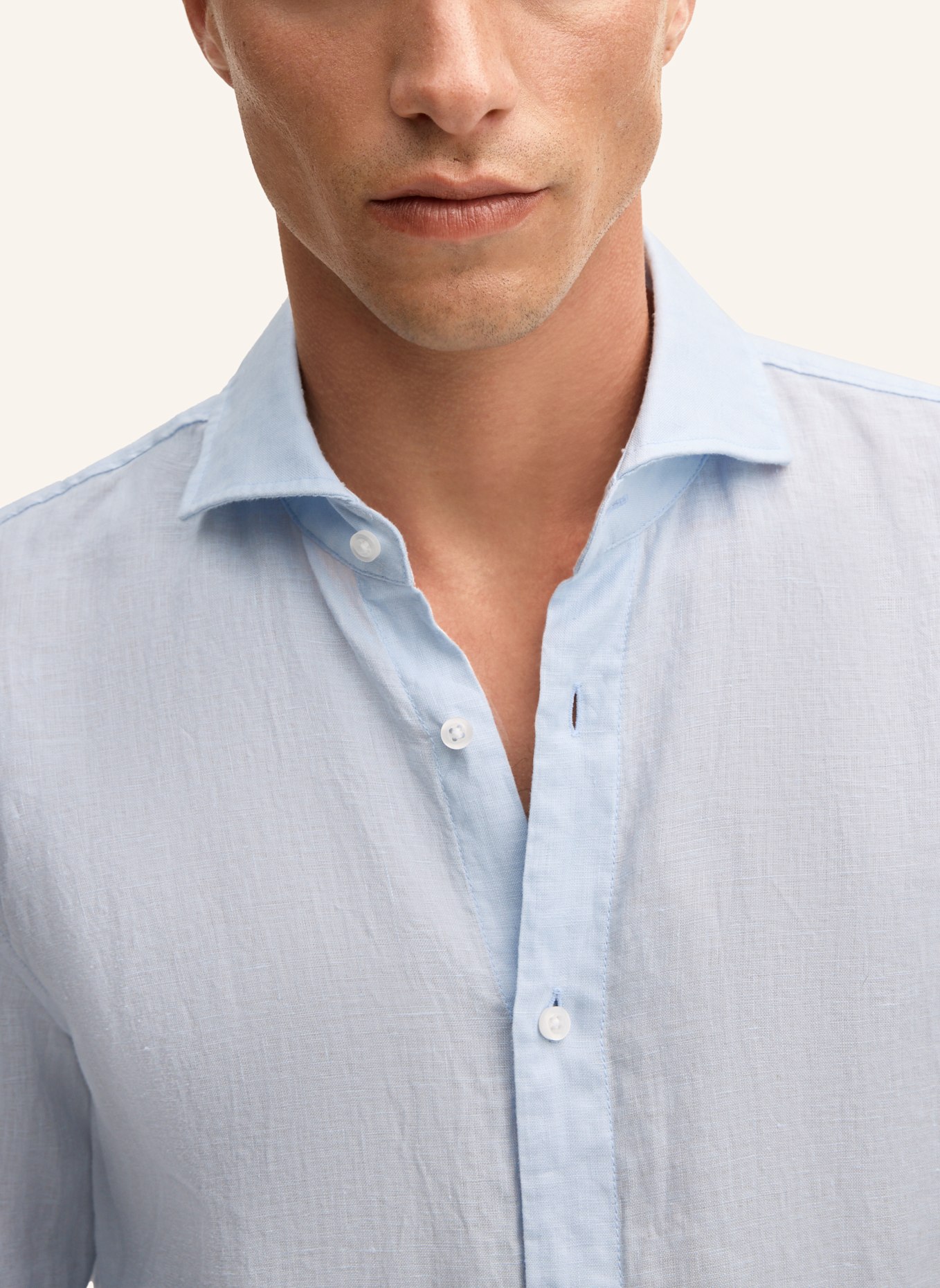 STRELLSON Leinenhemd CEASAR Slim Fit: HELLBLAU