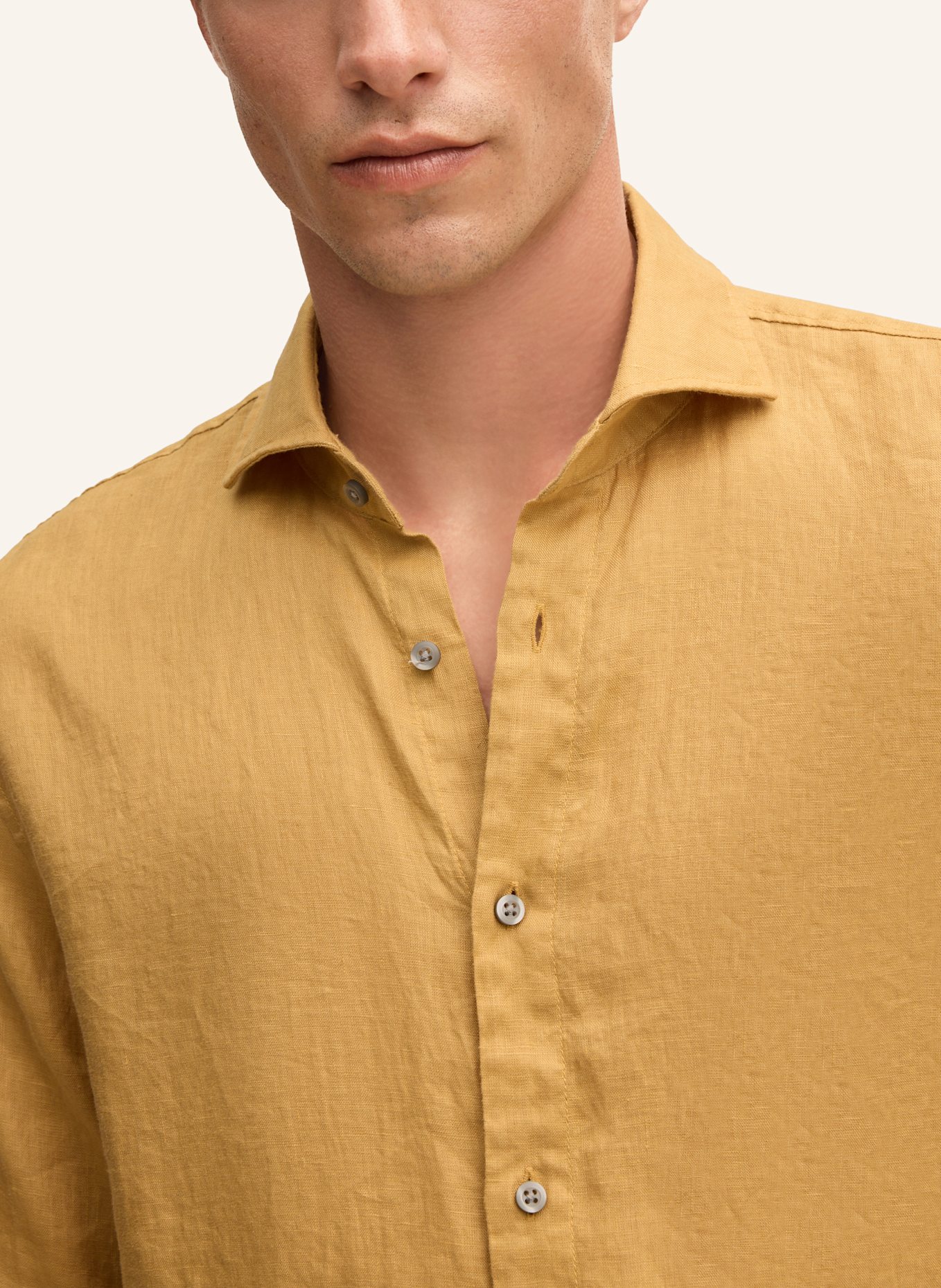 STRELLSON Leinenhemd CEASAR Slim Fit: GELB