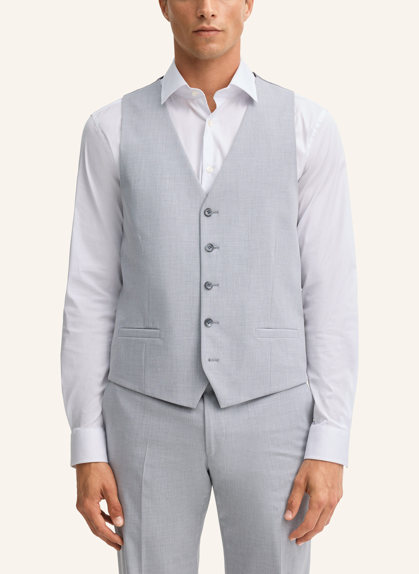 STRELLSON Anzugweste VES2 Extra Slim Fit: HELLGRAU