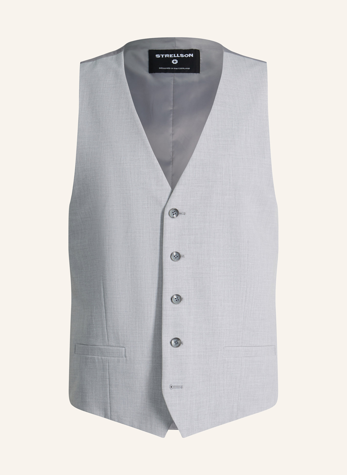 STRELLSON Anzugweste VES2 Extra Slim Fit: HELLGRAU
