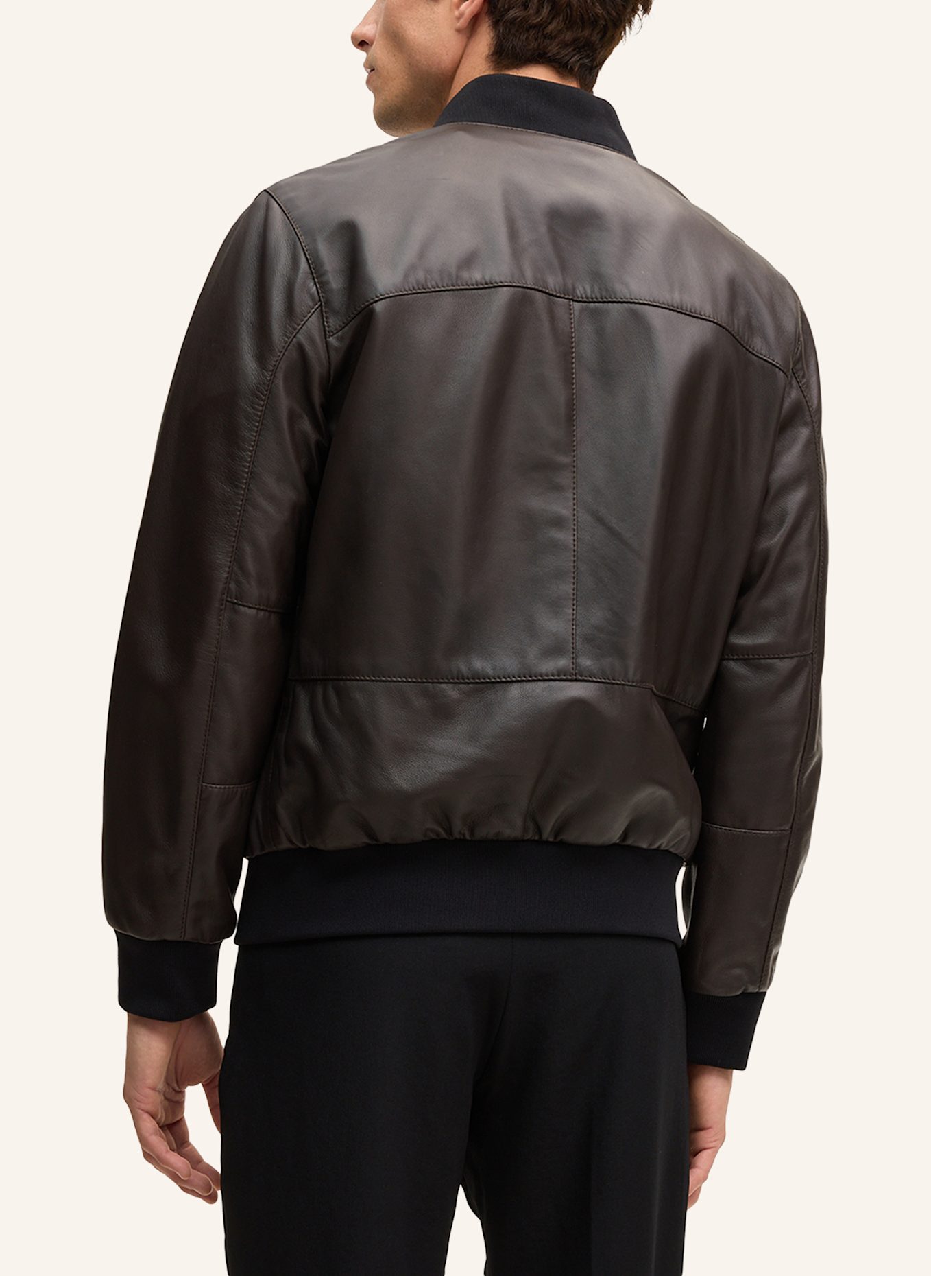 STRELLSON Lederjacke: DUNKELBRAUN