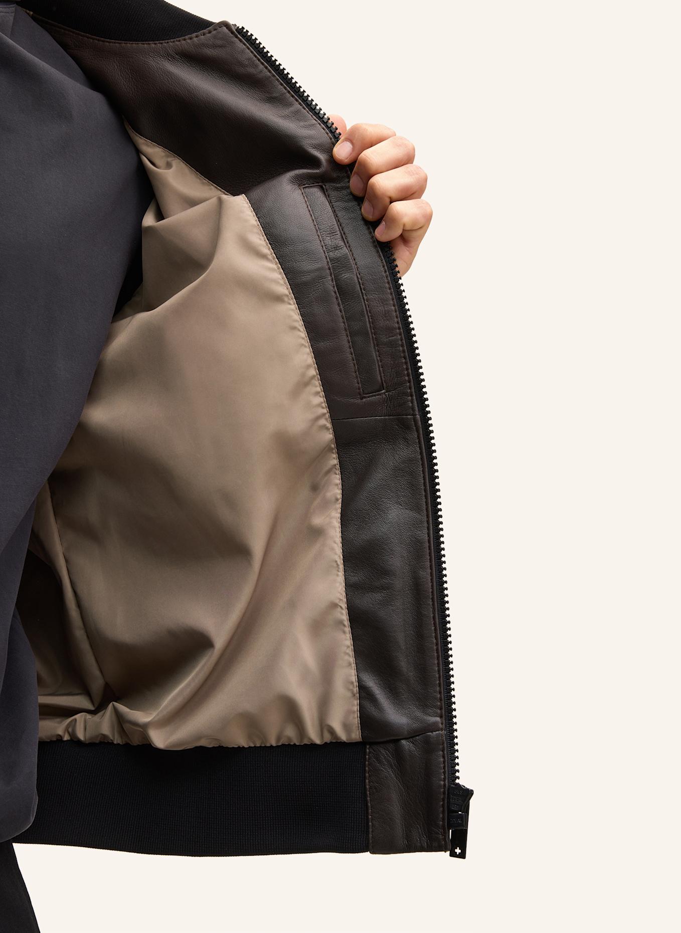 STRELLSON Lederjacke: DUNKELBRAUN