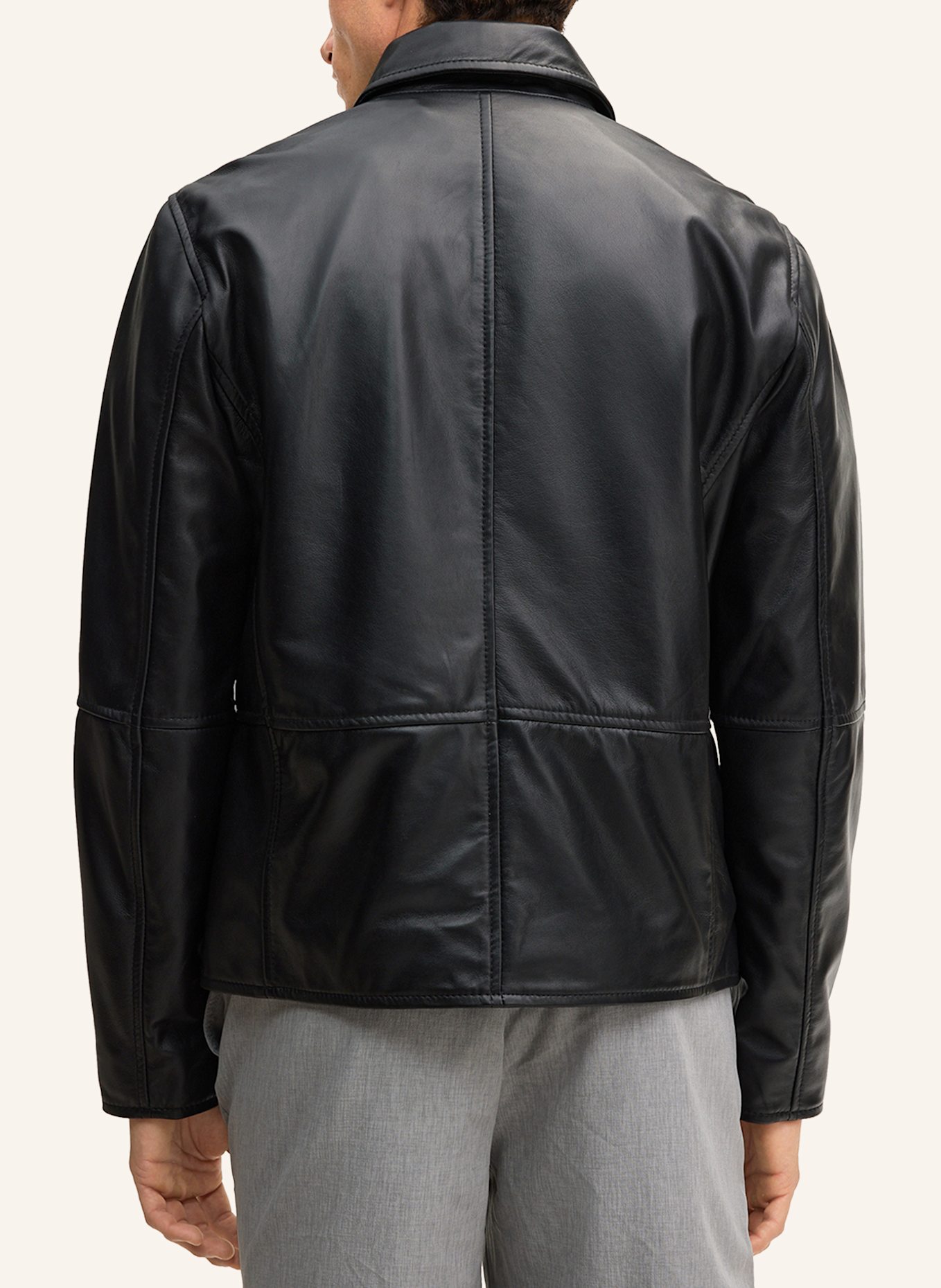 STRELLSON Lederjacke: SCHWARZ