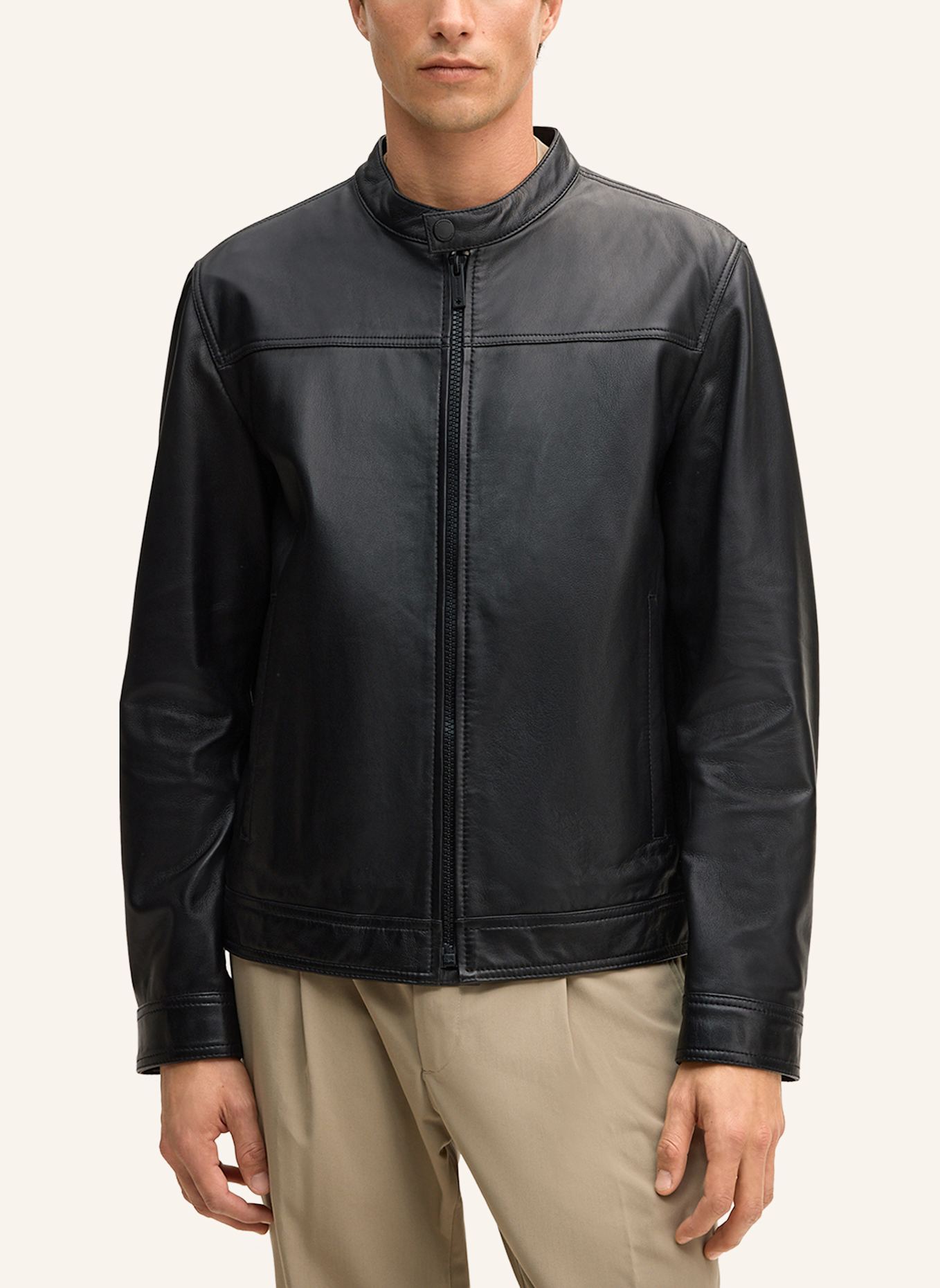 STRELLSON Lederjacke: SCHWARZ