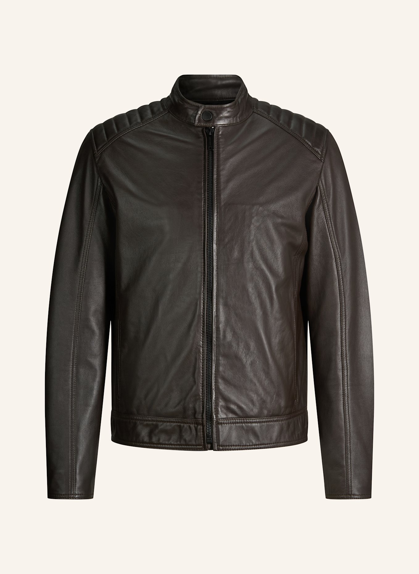 STRELLSON Lederjacke: DUNKELBRAUN