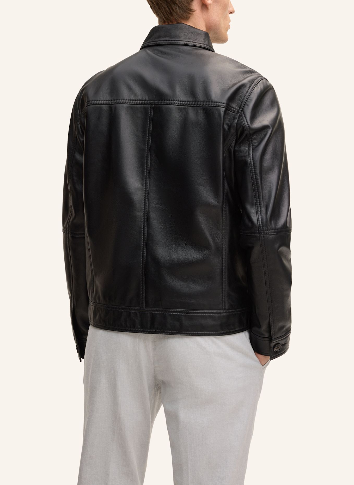 STRELLSON Lederjacke: SCHWARZ