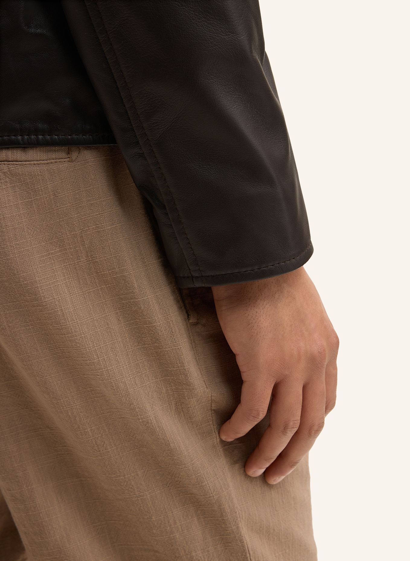 STRELLSON Lederjacke: DUNKELBRAUN