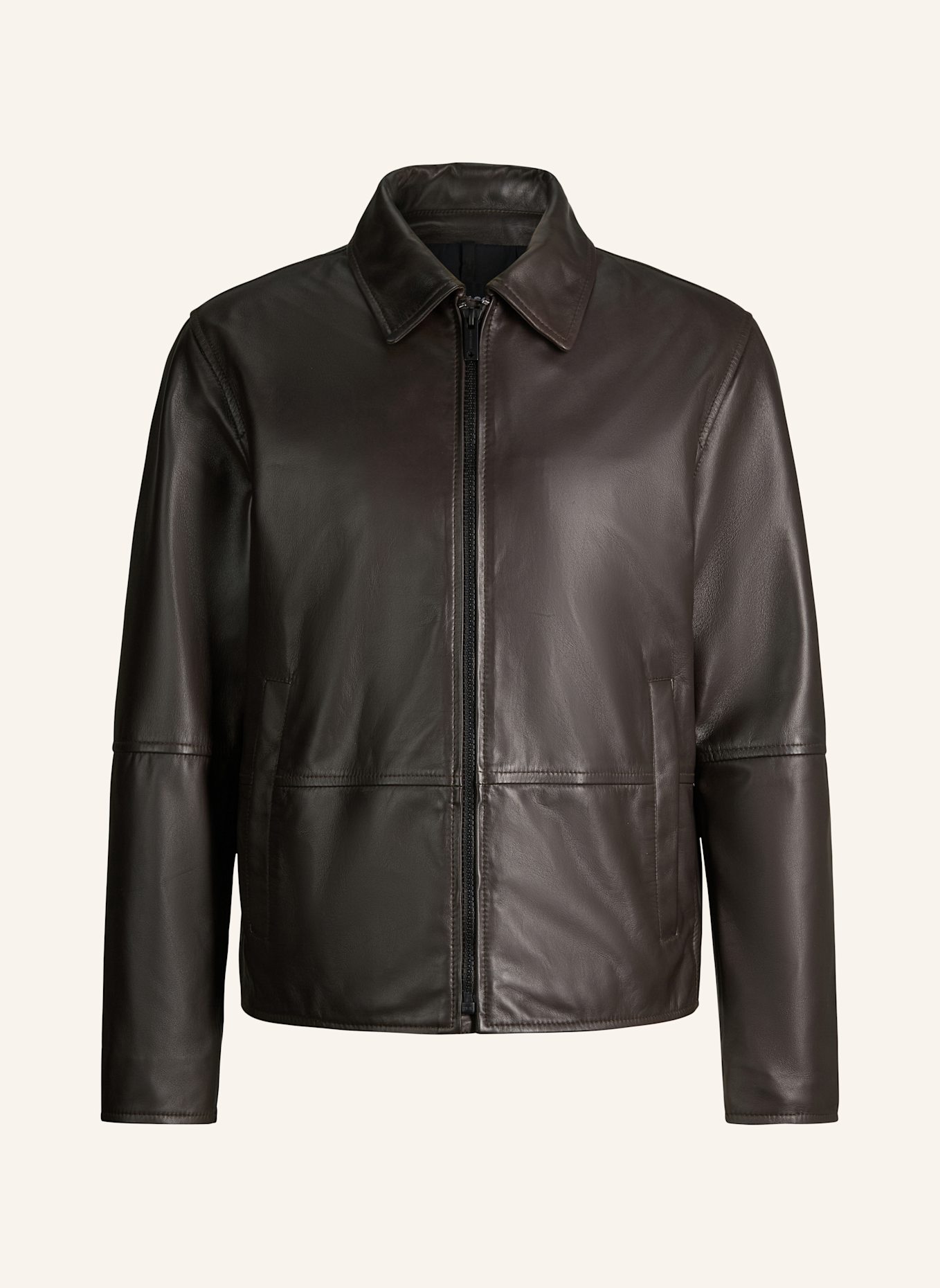 STRELLSON Lederjacke: DUNKELBRAUN