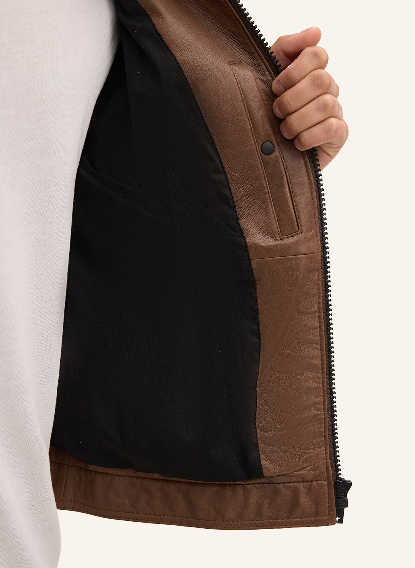 STRELLSON Lederjacke: BRAUN