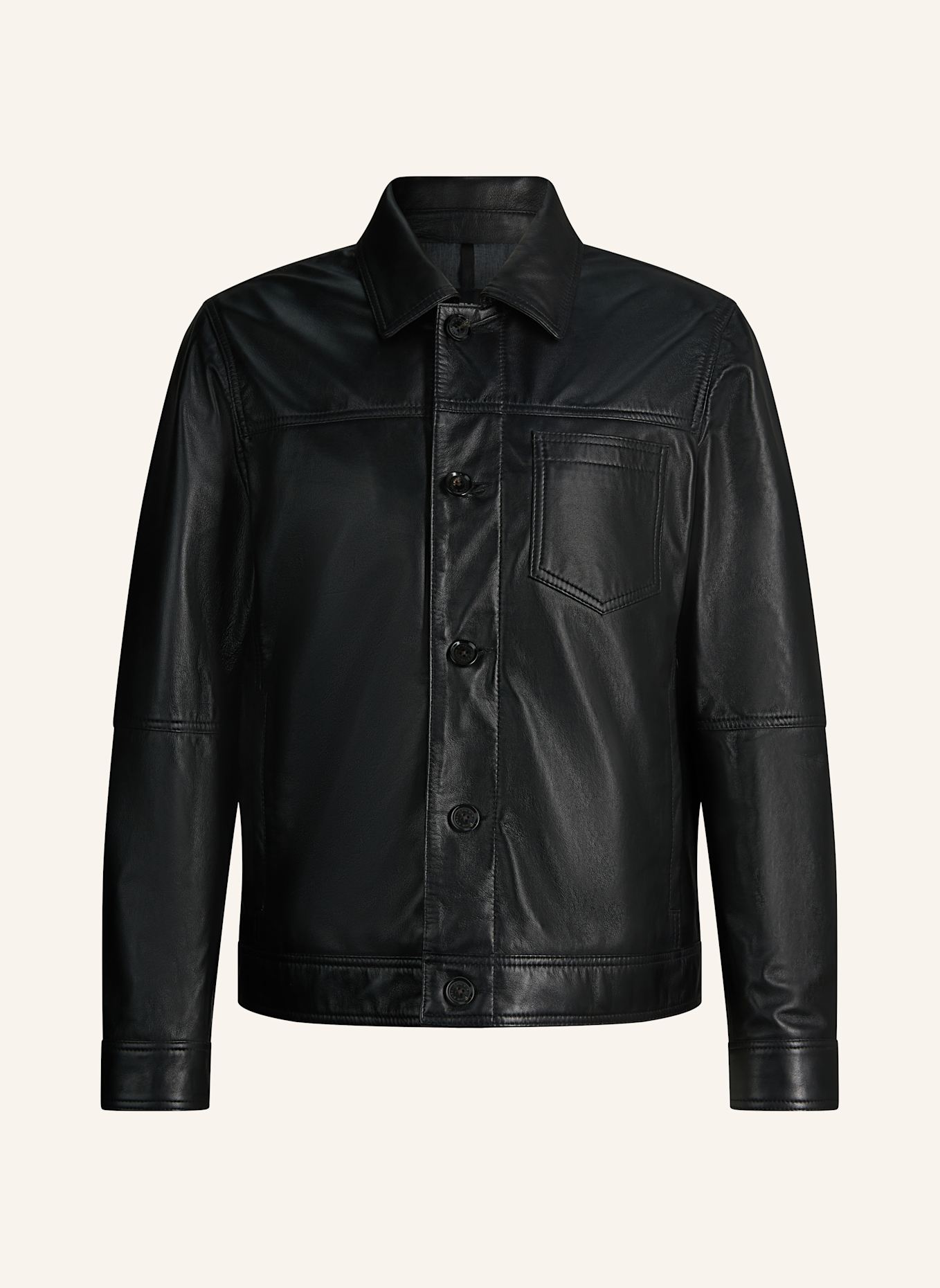 STRELLSON Lederjacke: SCHWARZ