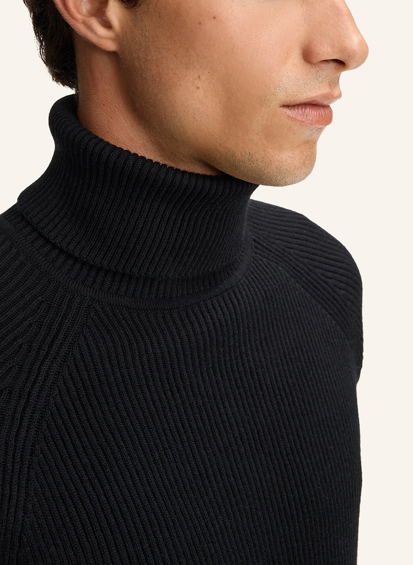 STRELLSON Rollkragenpullover: SCHWARZ