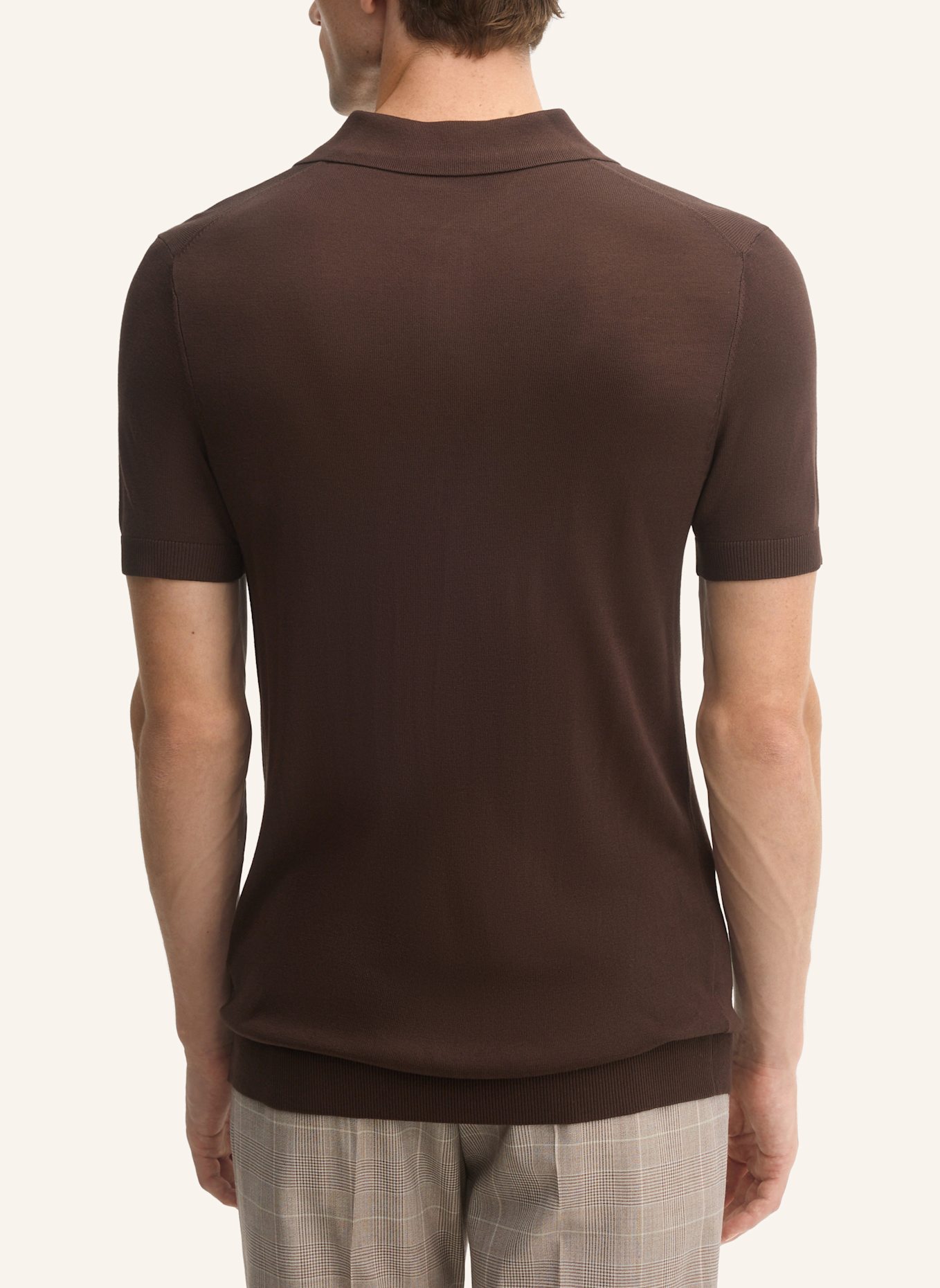 STRELLSON Strick-Poloshirt VADIM: BRAUN