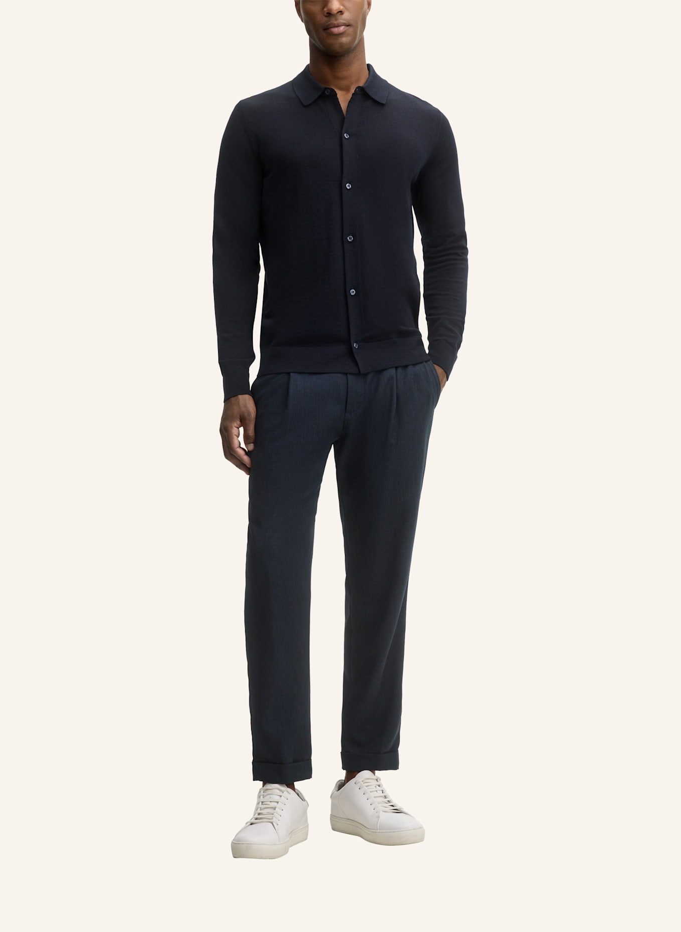STRELLSON Strickjacke MAREK: DUNKELBLAU