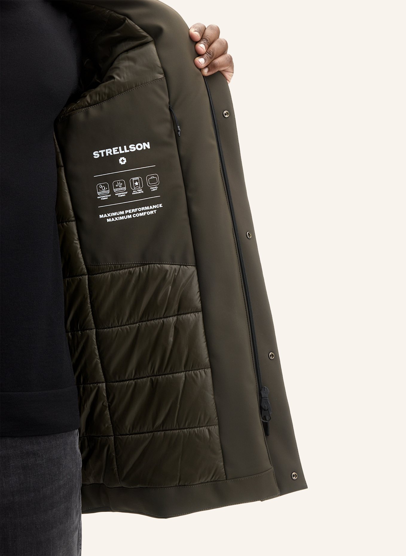 STRELLSON Parka: GRÜN