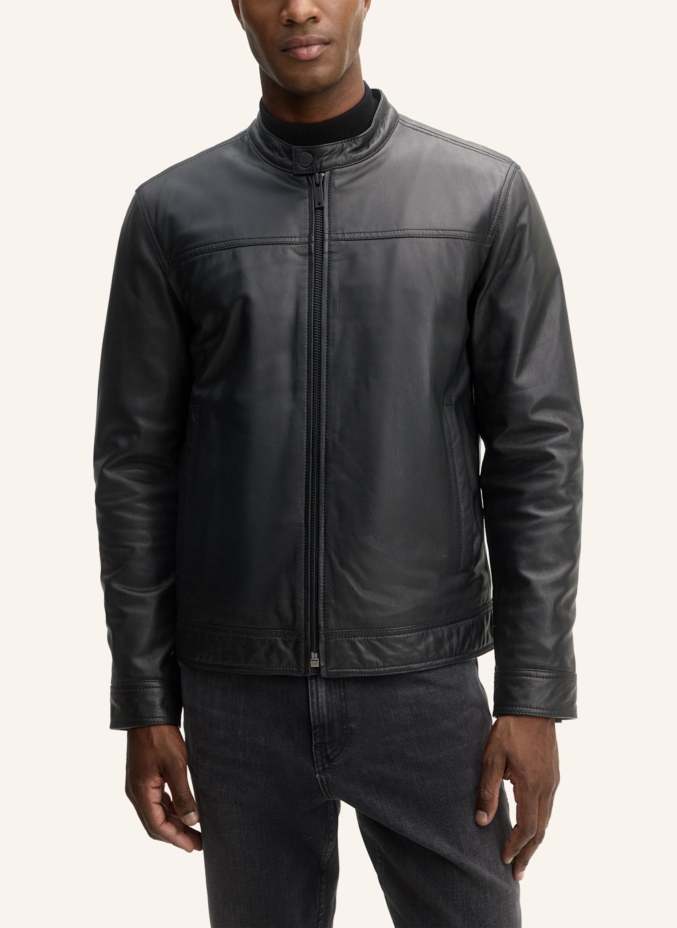 STRELLSON Lederjacke: SCHWARZ