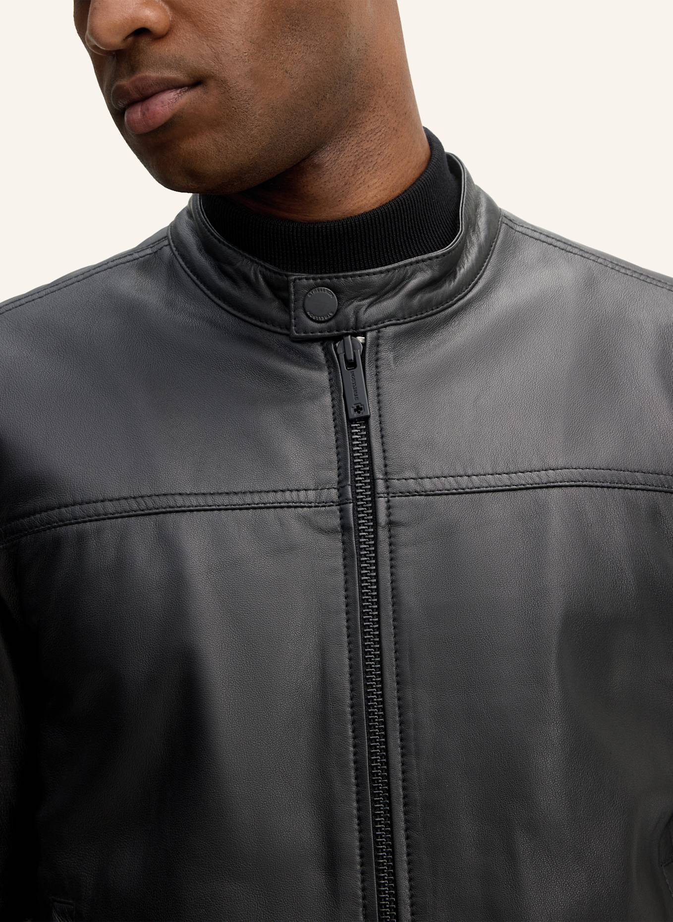 STRELLSON Lederjacke: SCHWARZ